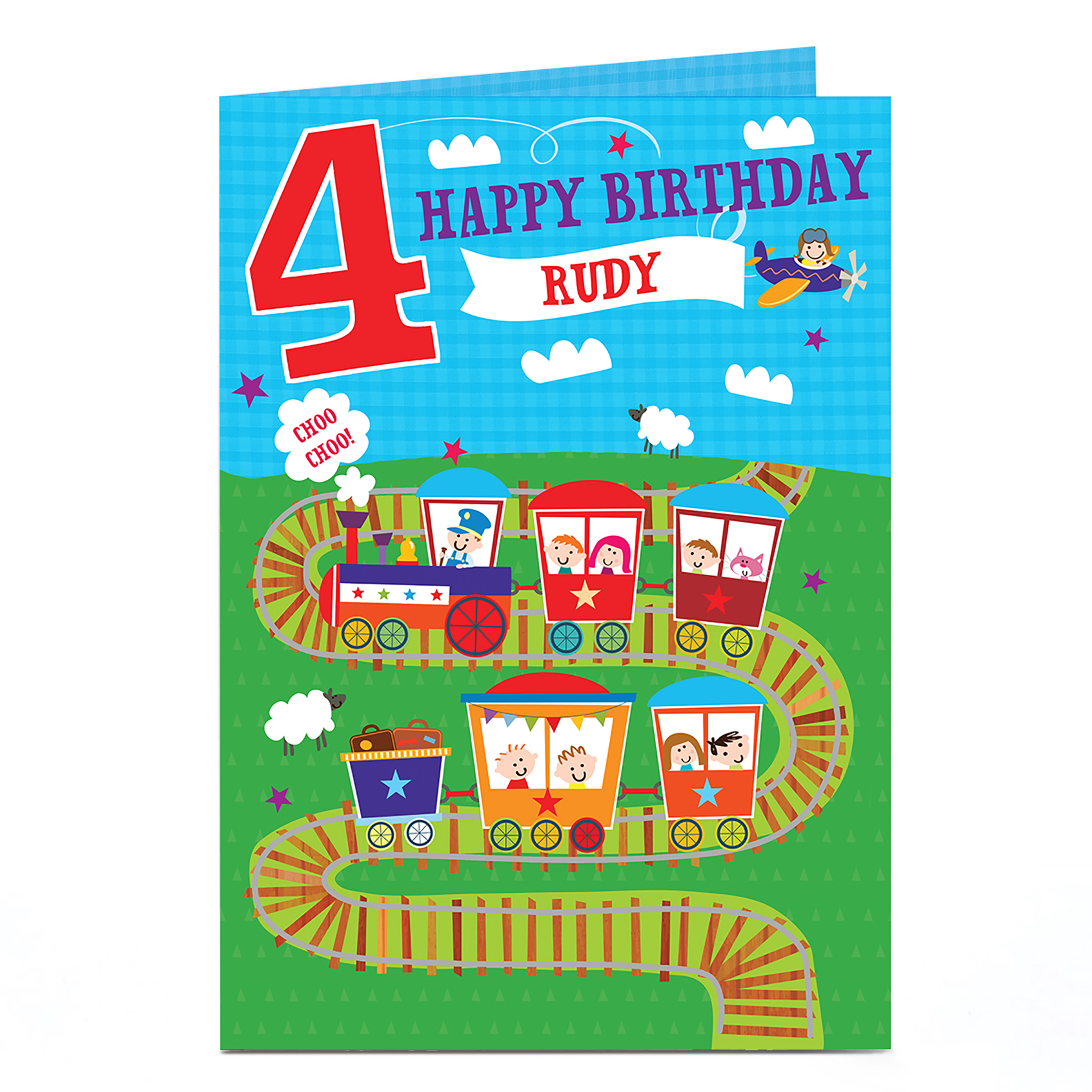 Personalised Any Age Birthday Card - Choo Choo Train