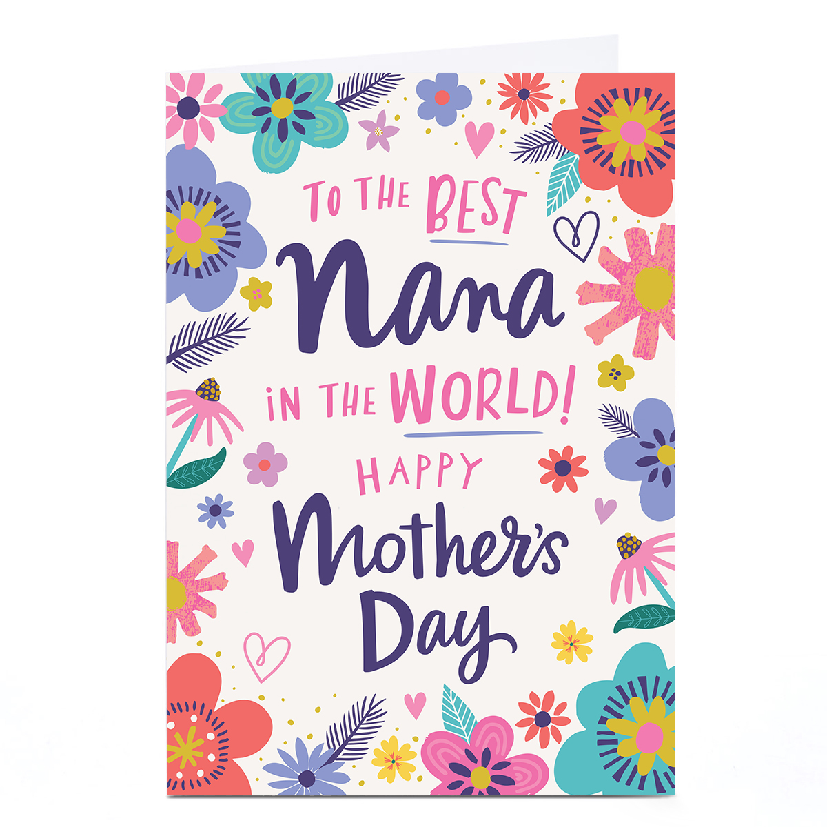 Personalised Ebony Newton Mother's Day Card - Dotty Black Best Nana