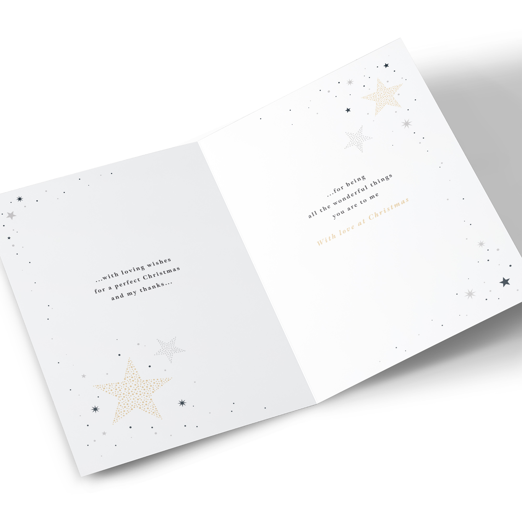 Christmas Card - Navy Radiant Star, Man In My Life