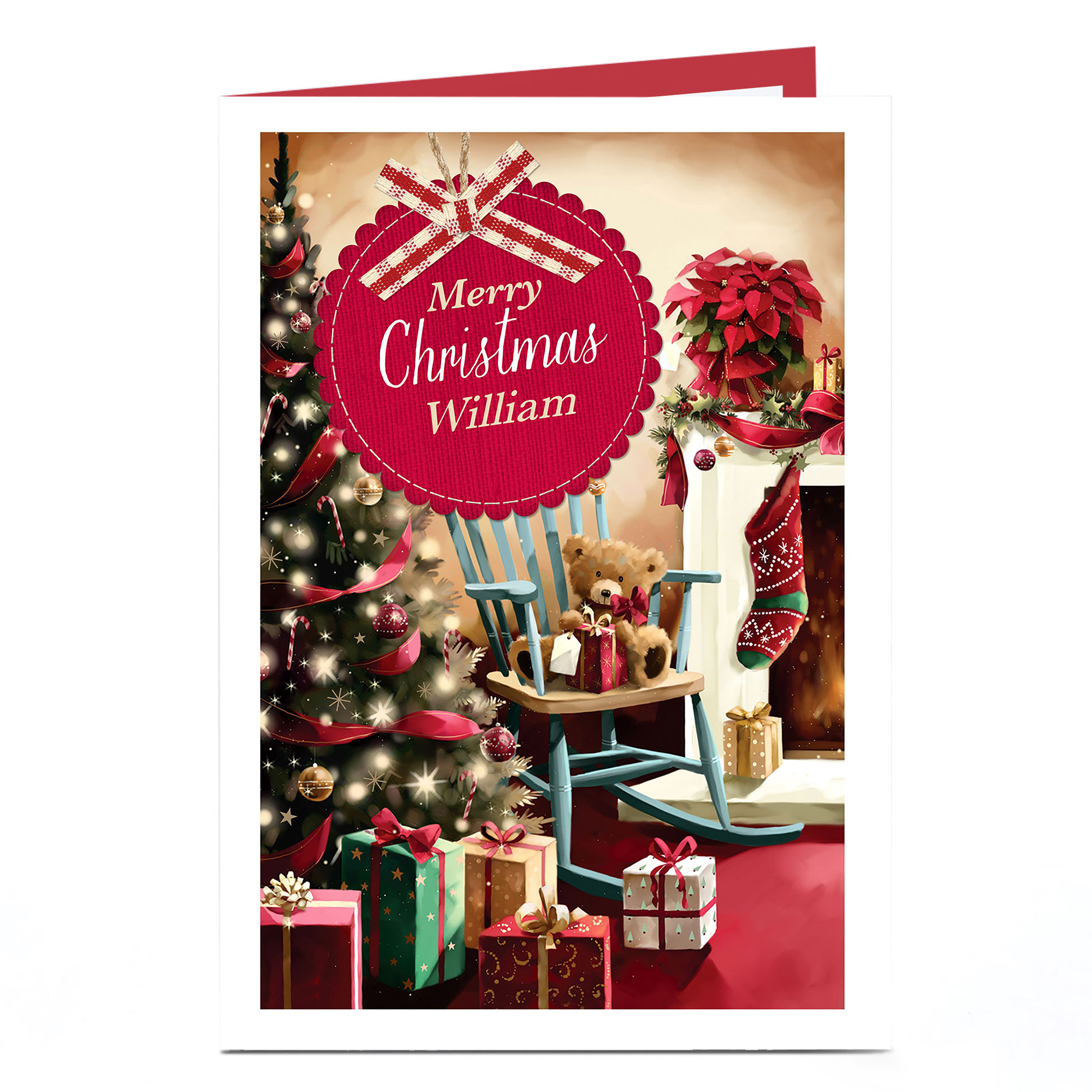 Personalised Christmas Card - Presents Under Tree