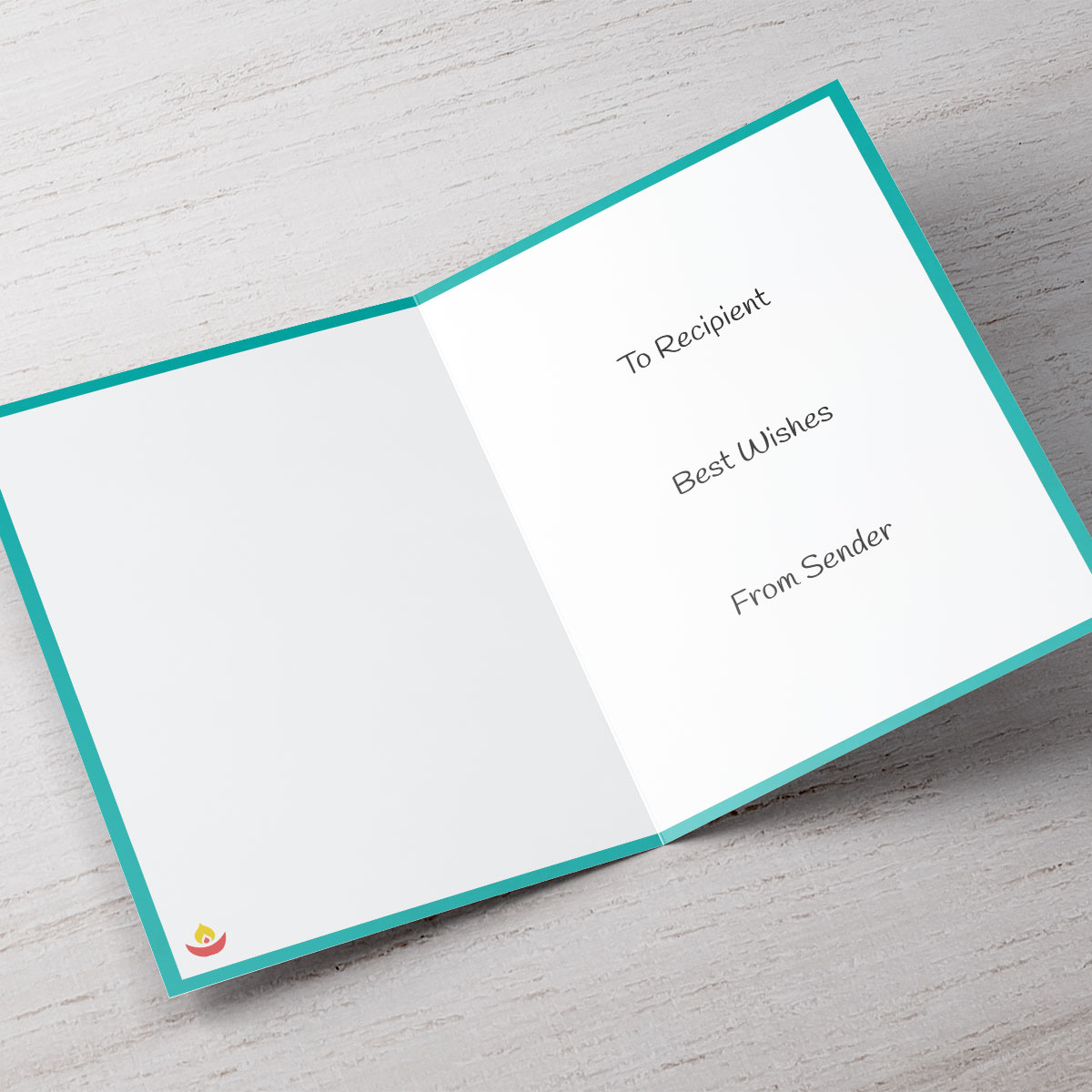 Personalised Diwali Card - Teal And White Patterns
