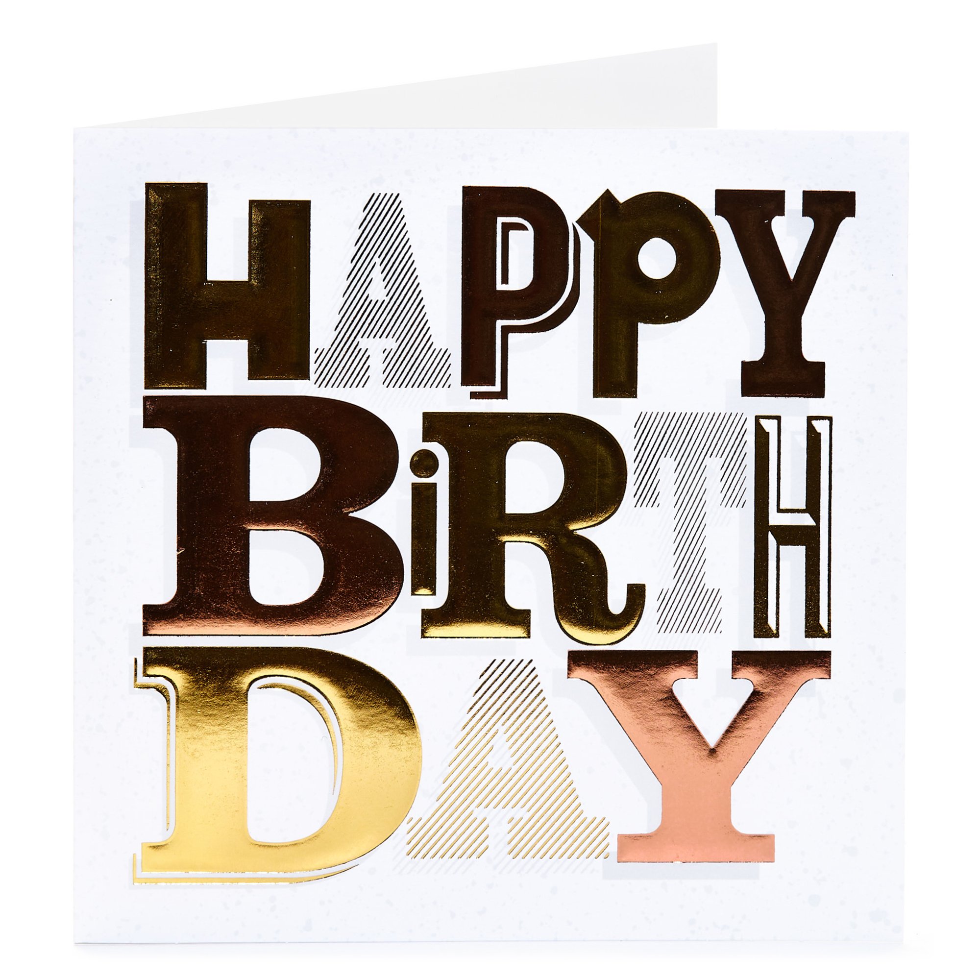 Birthday Card - Bold Foil Letters