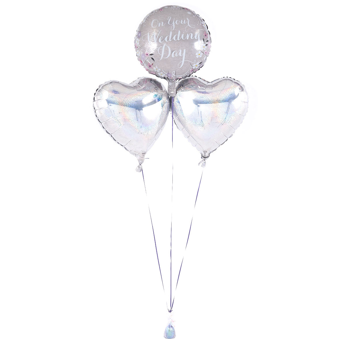 On Your Wedding Day Romantic Balloon Bouquet - DELIVERED INFLATED!