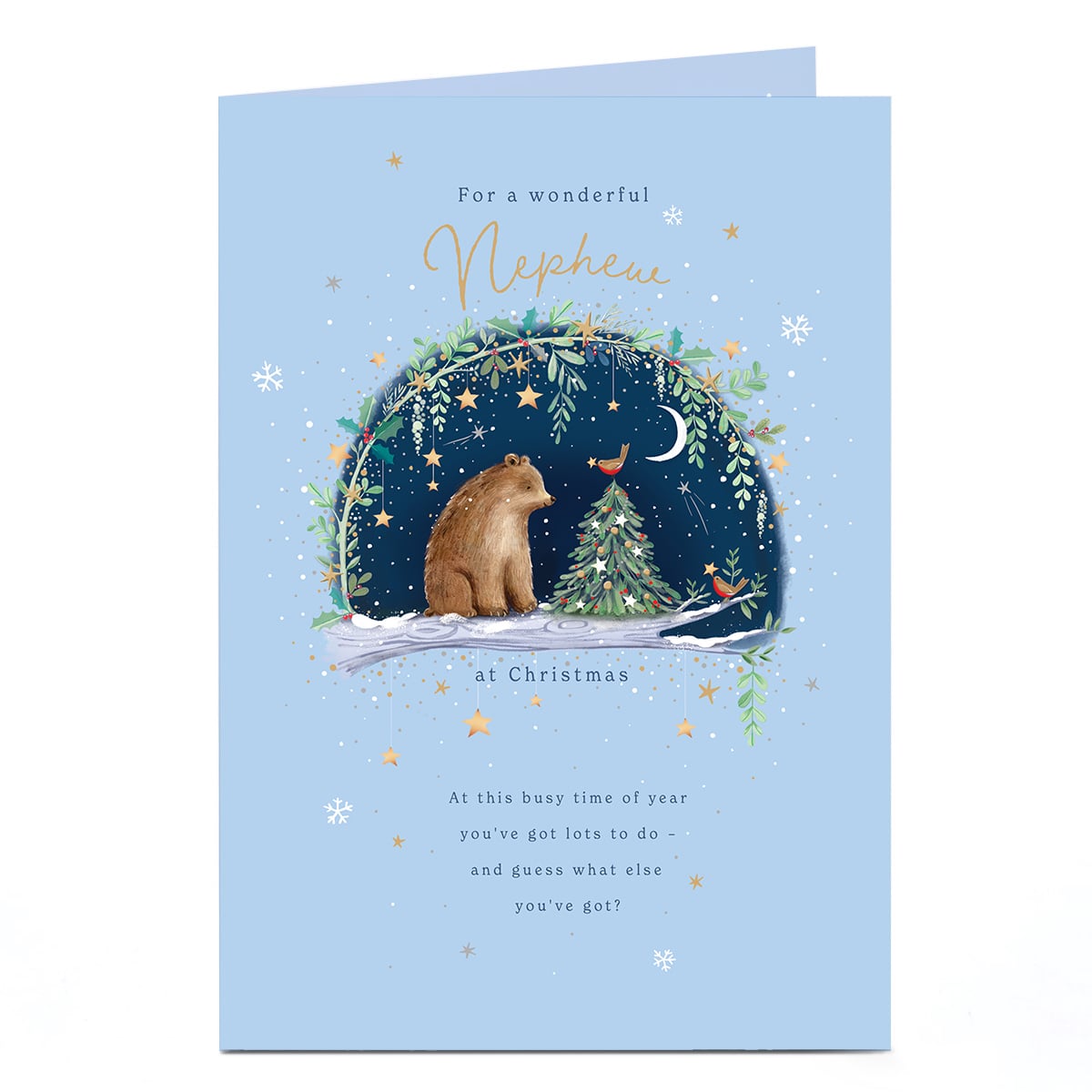 Christmas Card - Winter Bear, Nephew
