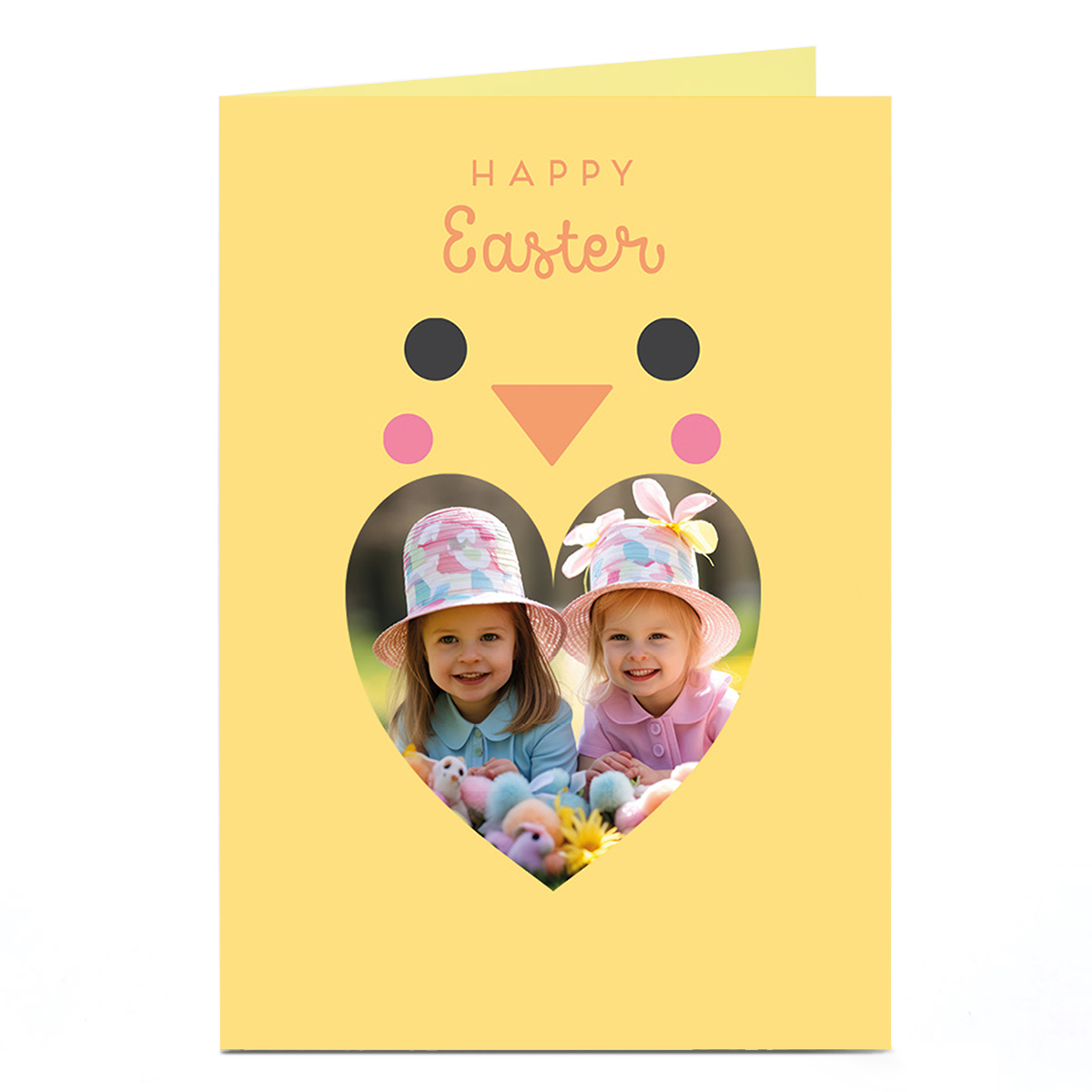 Photo Easter Card - Cute Chick Loveheart