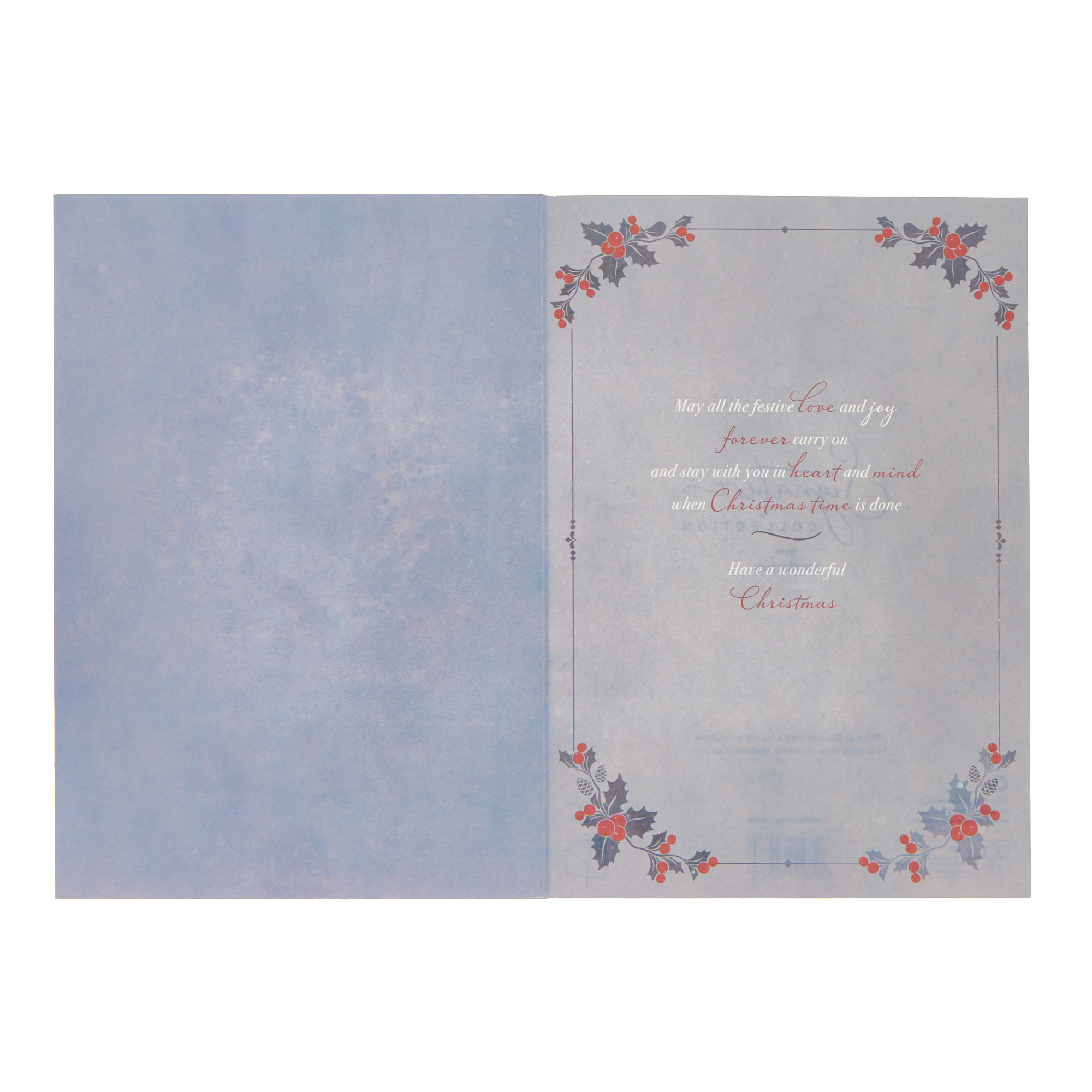 Daughter & Partner Trad Wreath Christmas Card