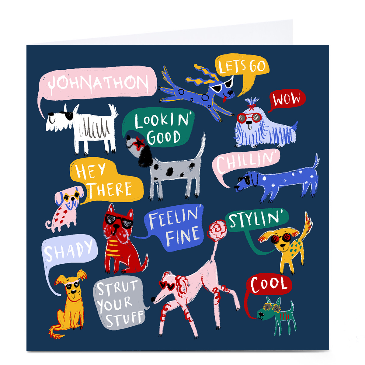 Personalised Emma Valenghi Card - Talking Dogs