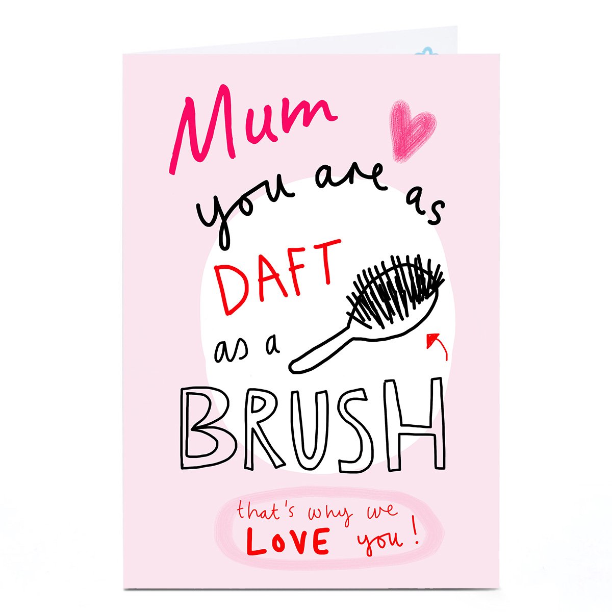 Personalised Lindsay Loves To Draw Card - Mum Daft As A Brush