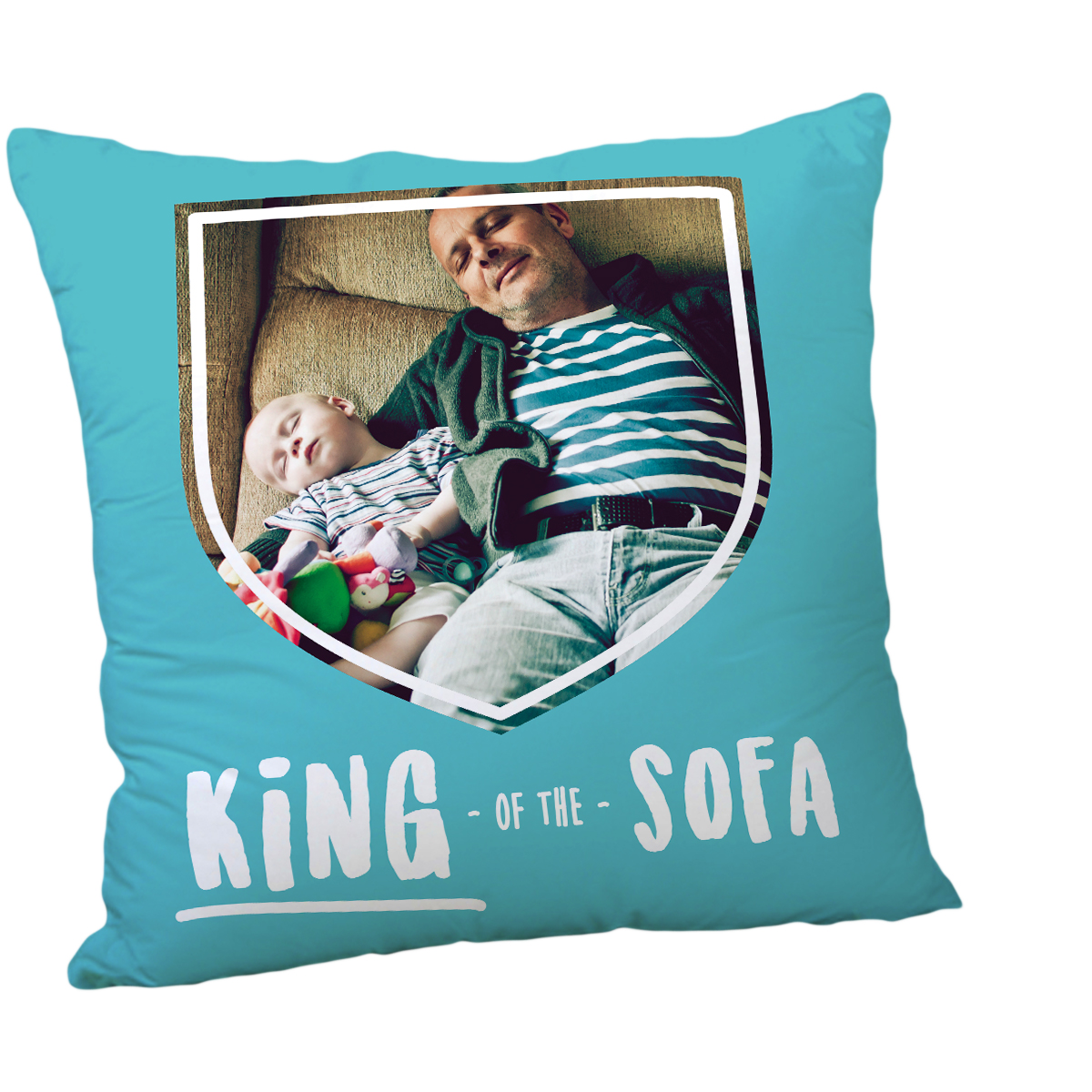 Personalised Father's Day Photo Cushion - King Of The Sofa
