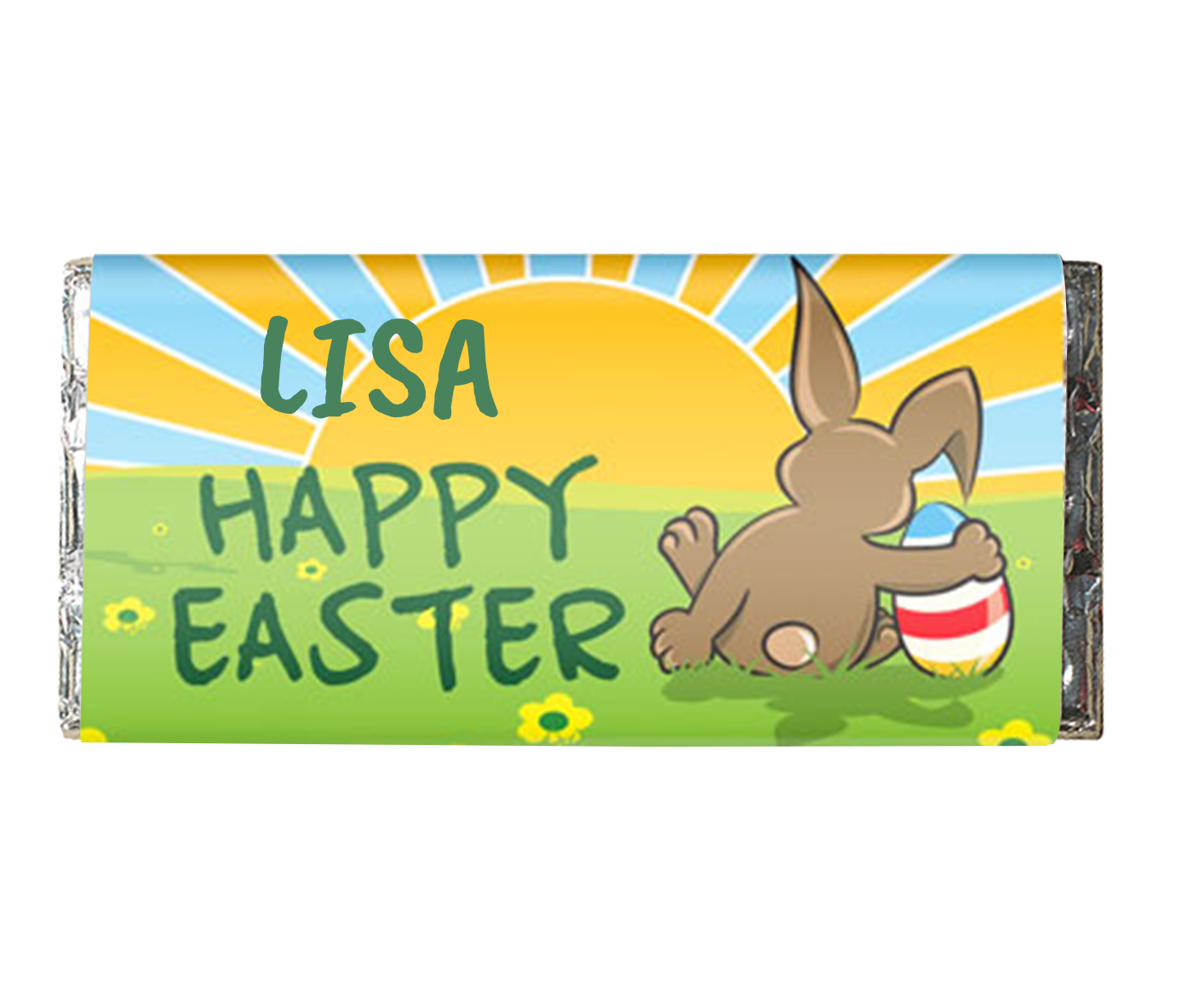 Personalised Chocolate Bar - Happy Easter Sunset