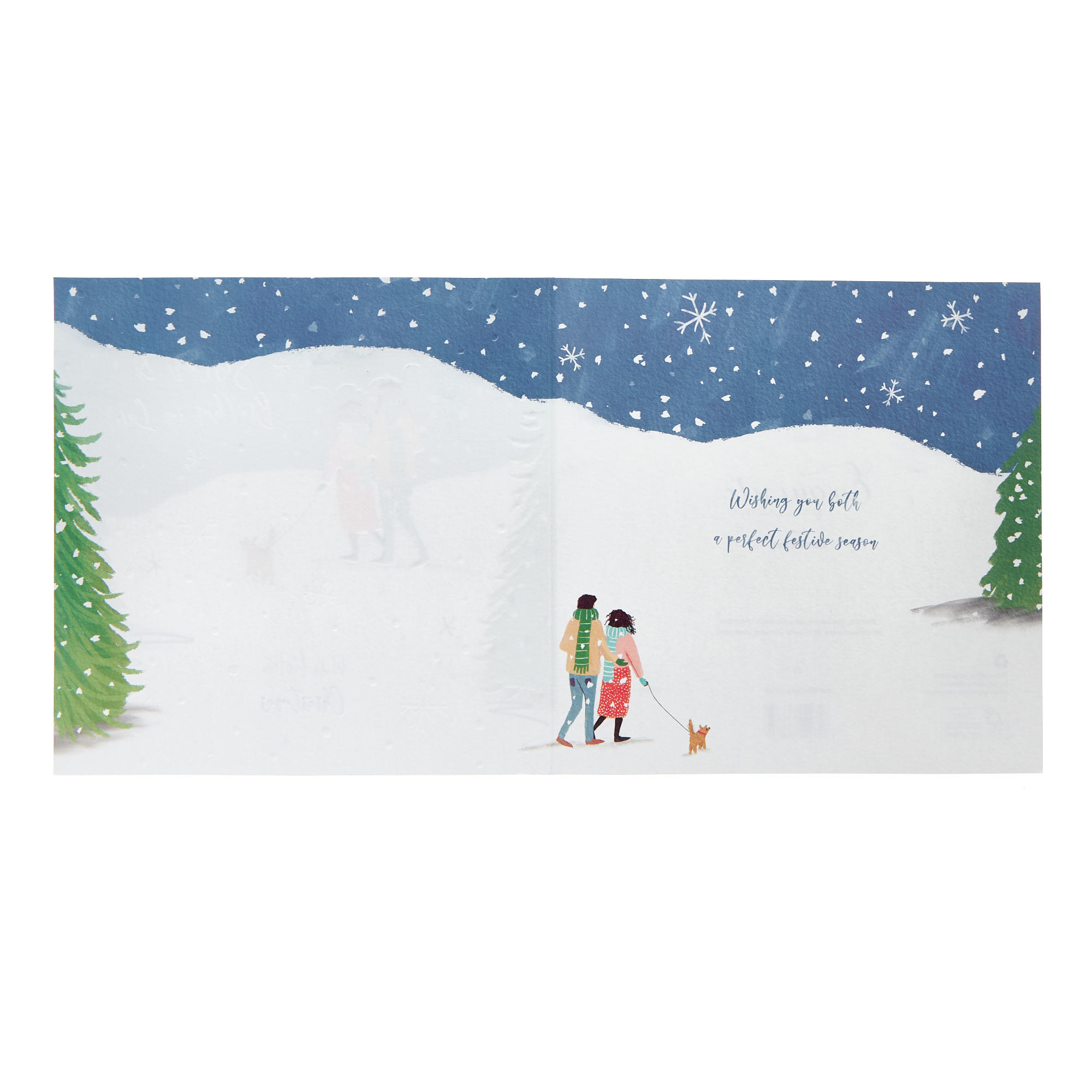 Sister & Brother In Law Snowy Walk Christmas Card