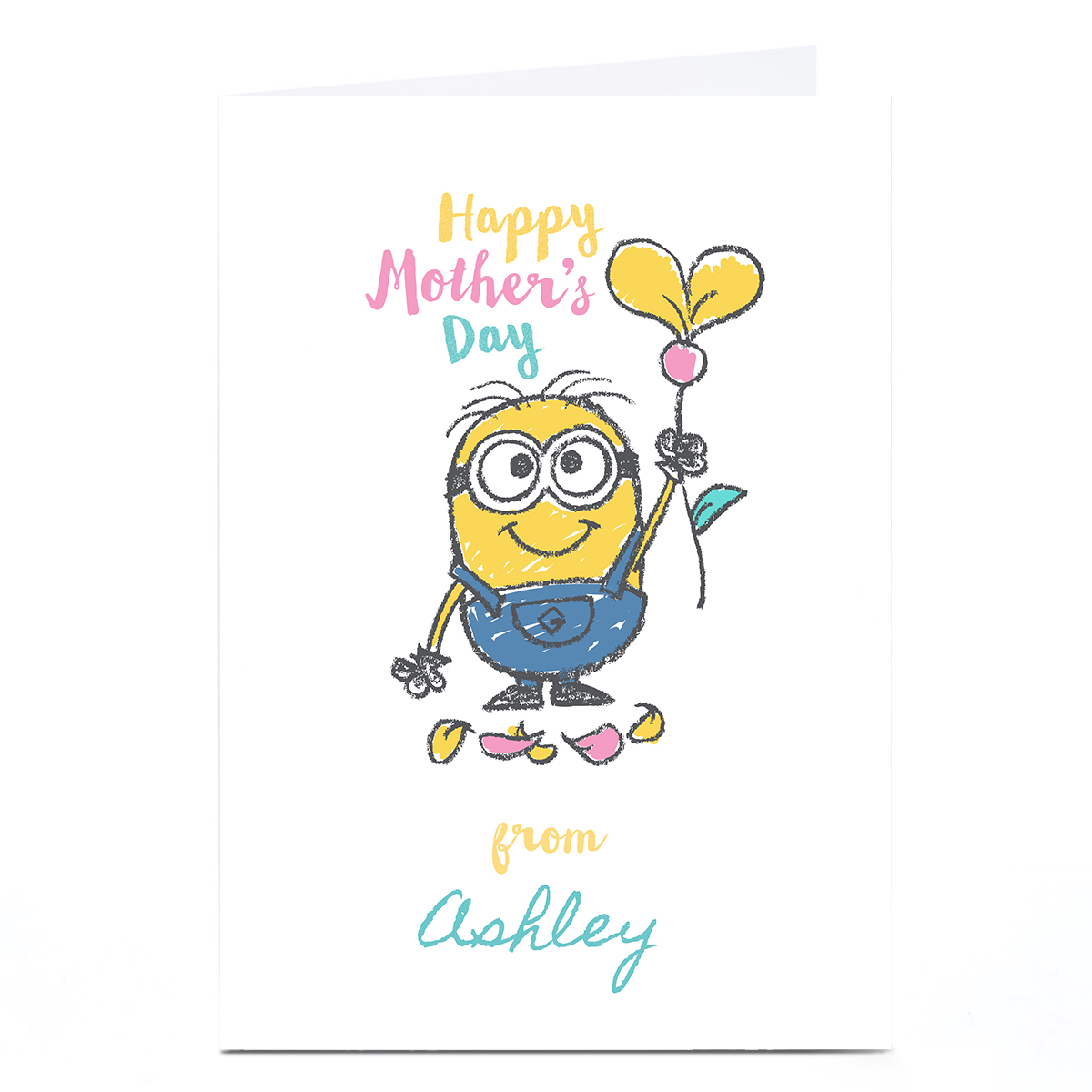 Personalised Minions Mother's Day Card - Minion Sketch