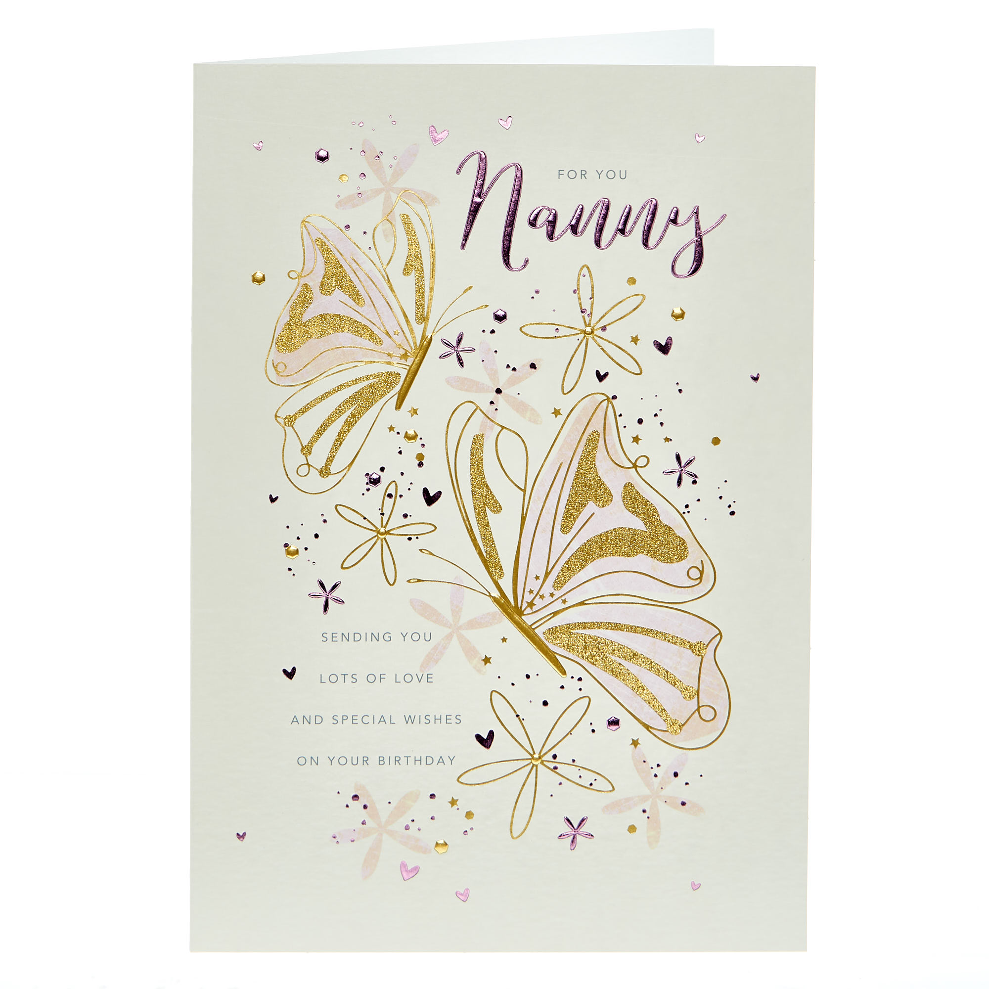 Birthday Card - For You Nanny, Butterflies 