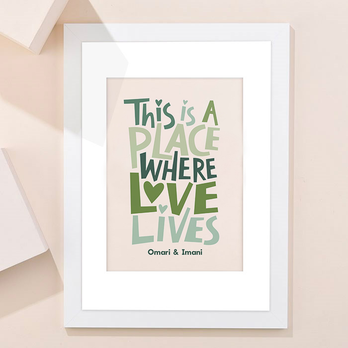Personalised This Is A Place Where Love Lives Framed Print
