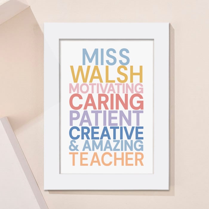 Personalised Motivating Caring Portrait Print