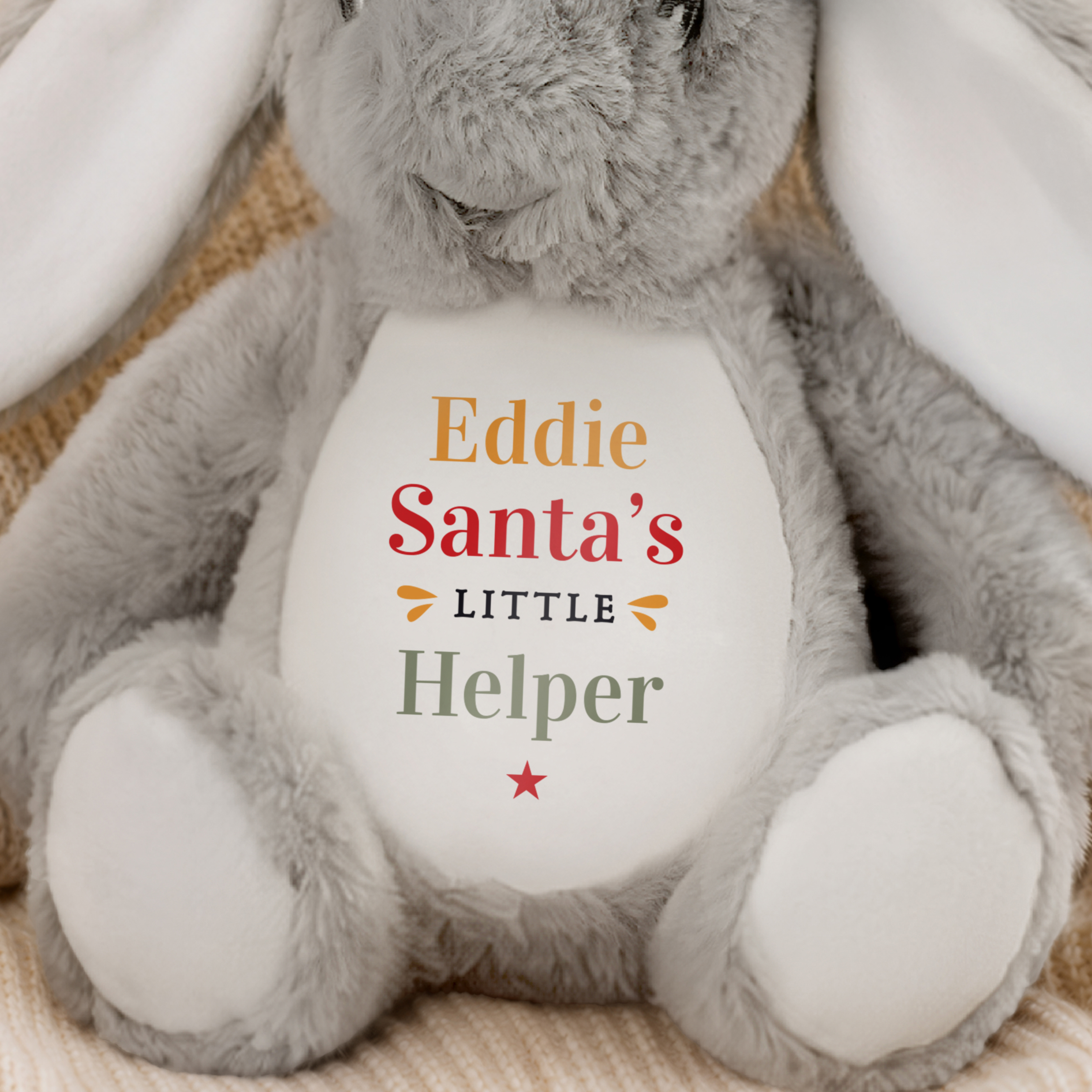 Personalised Santa's Little Helper Bunny