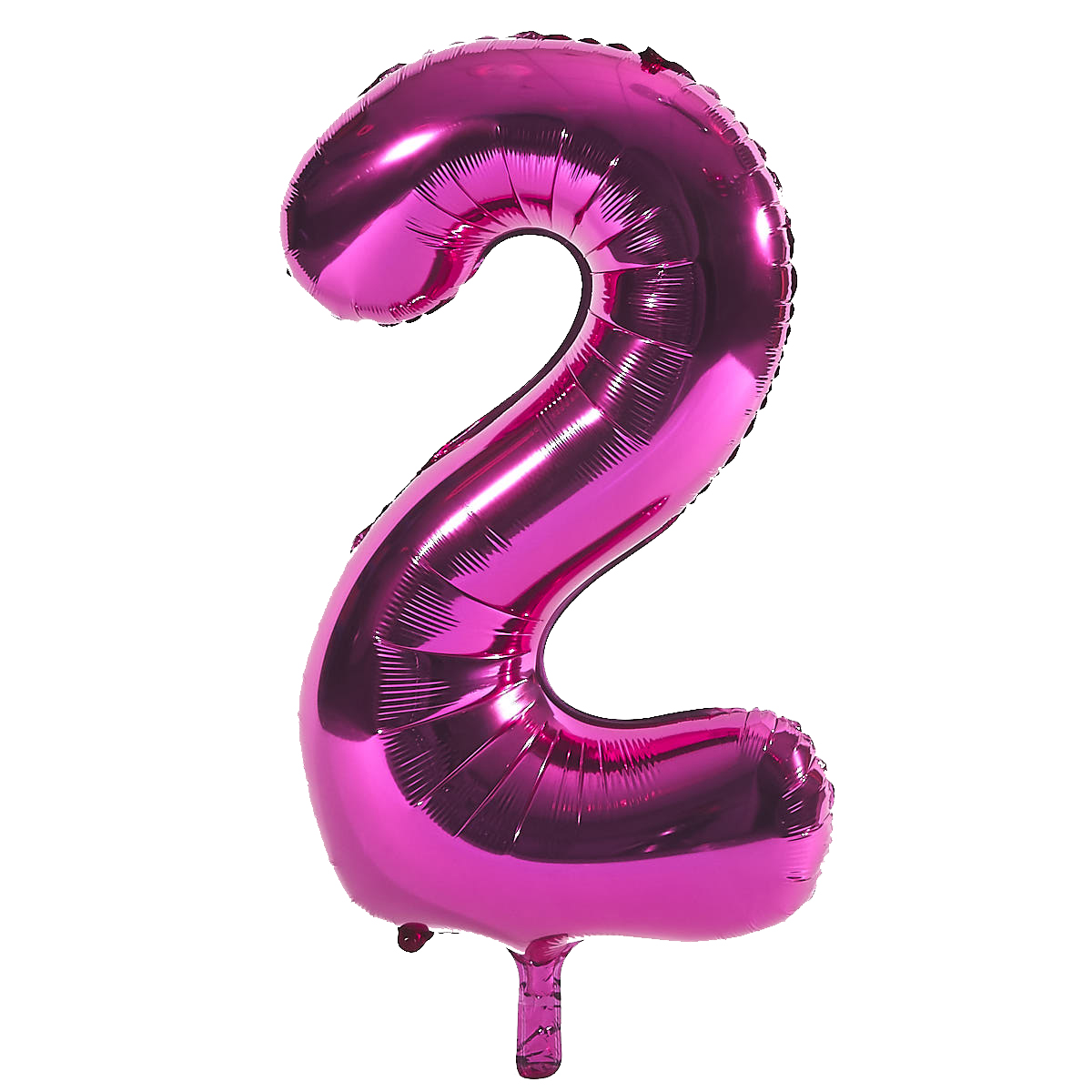 Age 21 Giant Foil Helium Numeral Balloons - Pink (deflated)