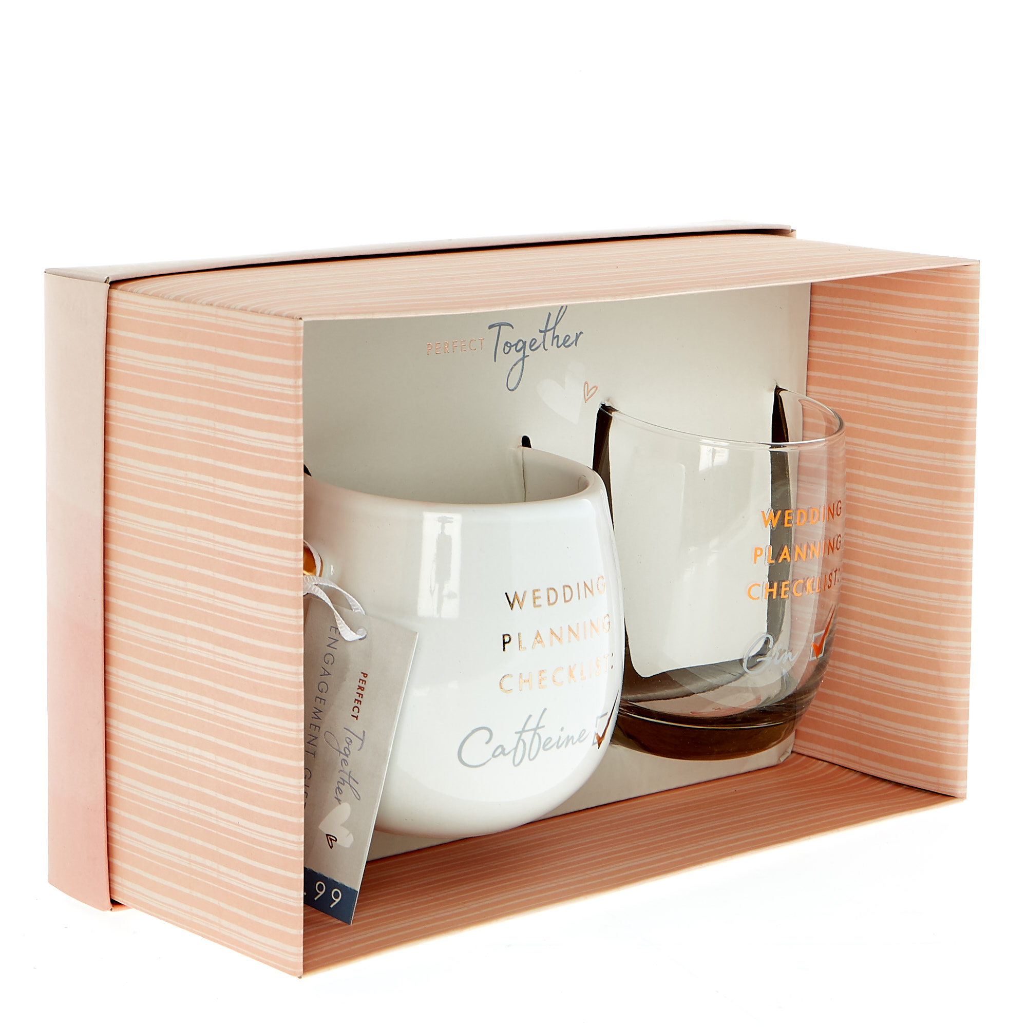 Perfect Together Engagement Glass & Mug Set