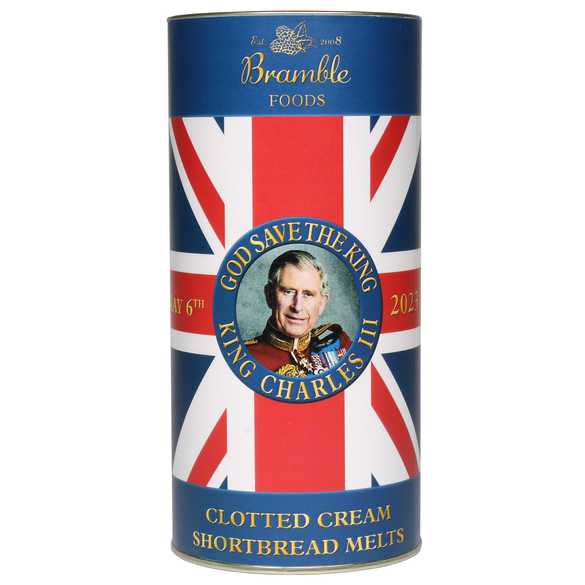 King Charles III Coronation Commemorative Shortbread Drum