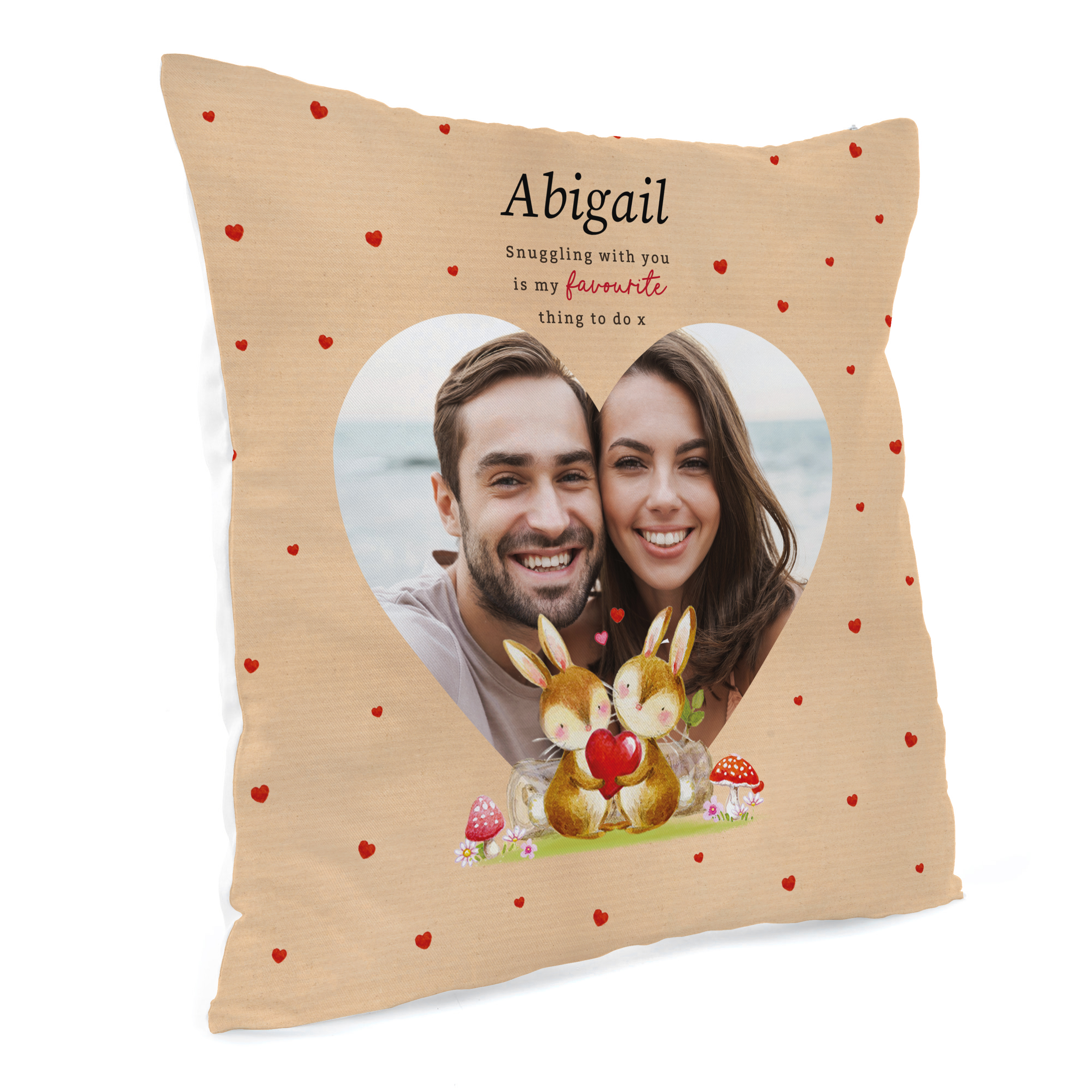 Personalised Photo Cushion - Snuggling With You