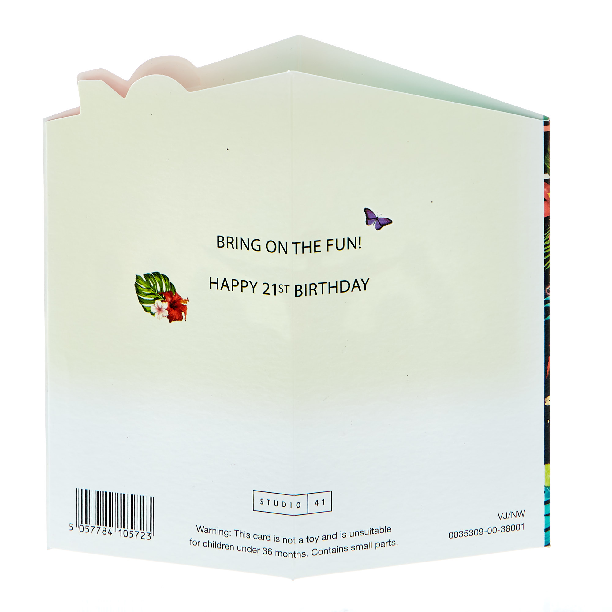 Boutique Collection 3D Pop-Up 21st Birthday Card 