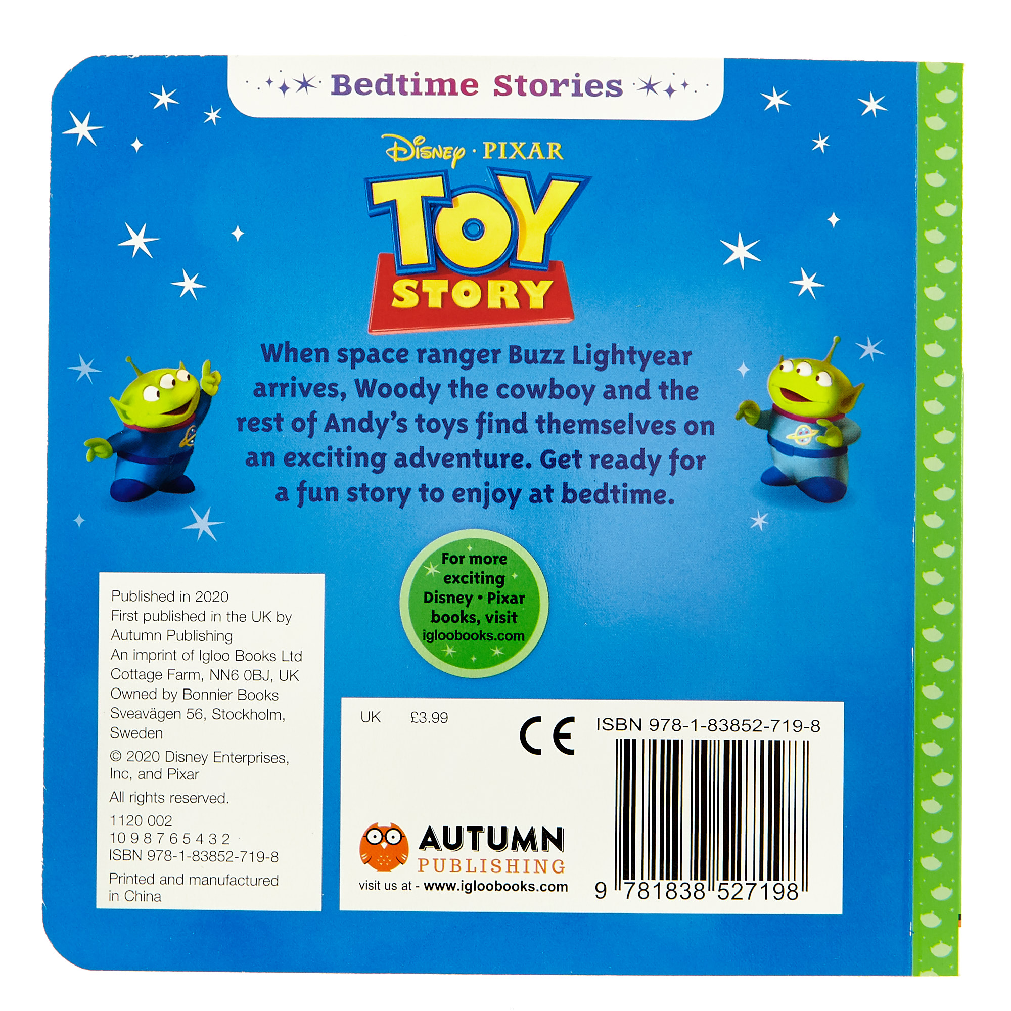 Disney Pixar Bedtime Stories - Toy Story Book