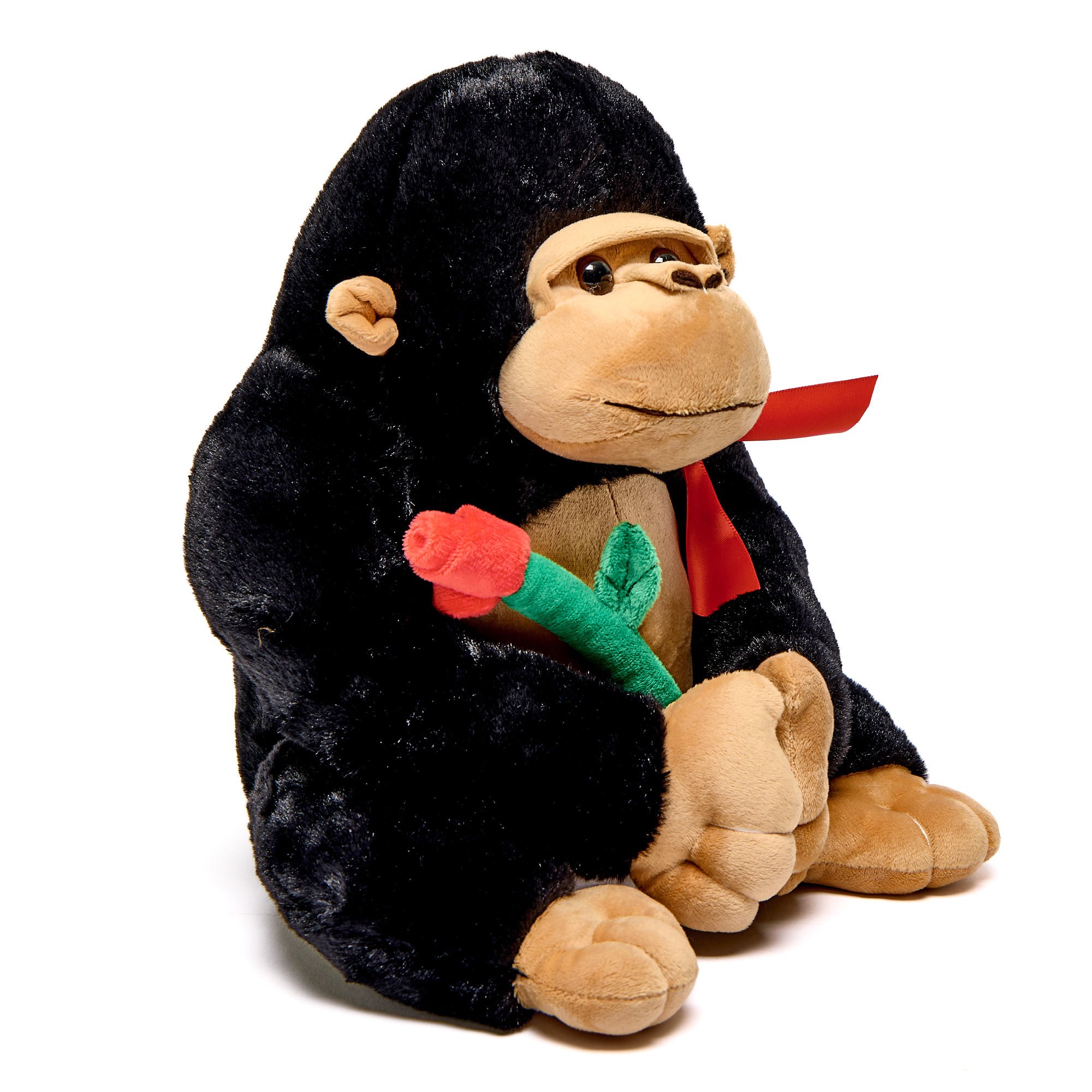 Large Gorilla With Rose Soft Toy