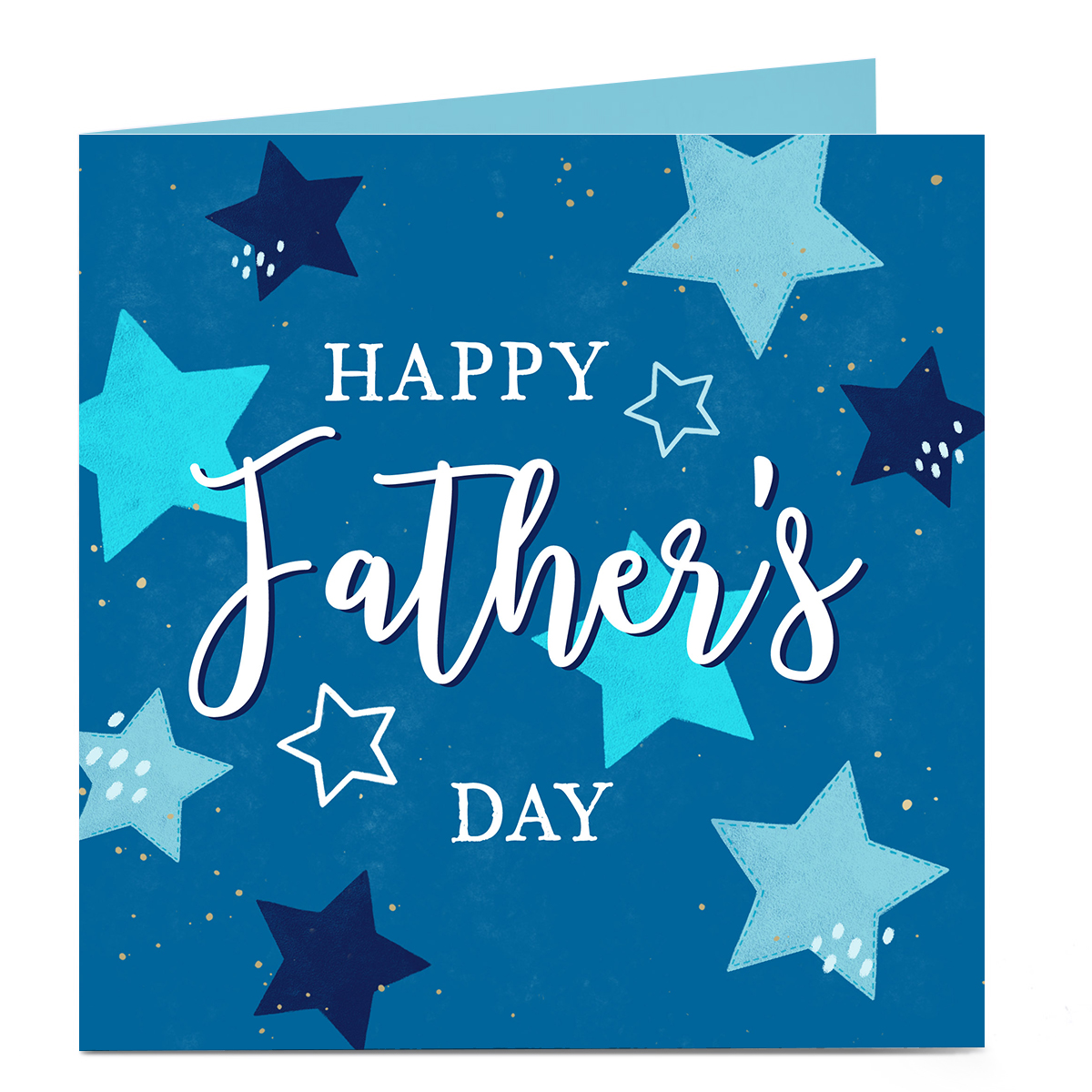 Personalised Father's Day Card - Blue Stars