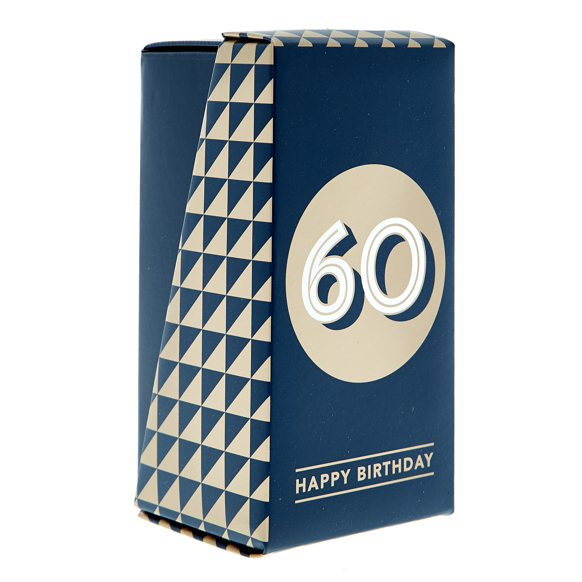 60th Birthday Pint Glass In A Box - Blue & Gold 