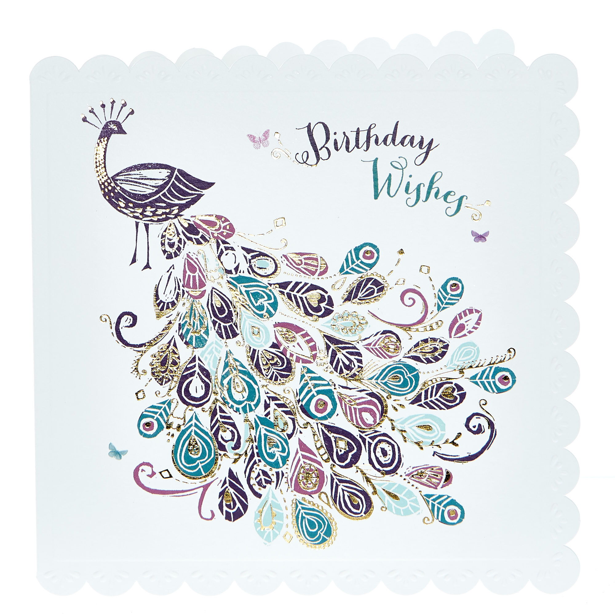 Birthday Card - Peacock