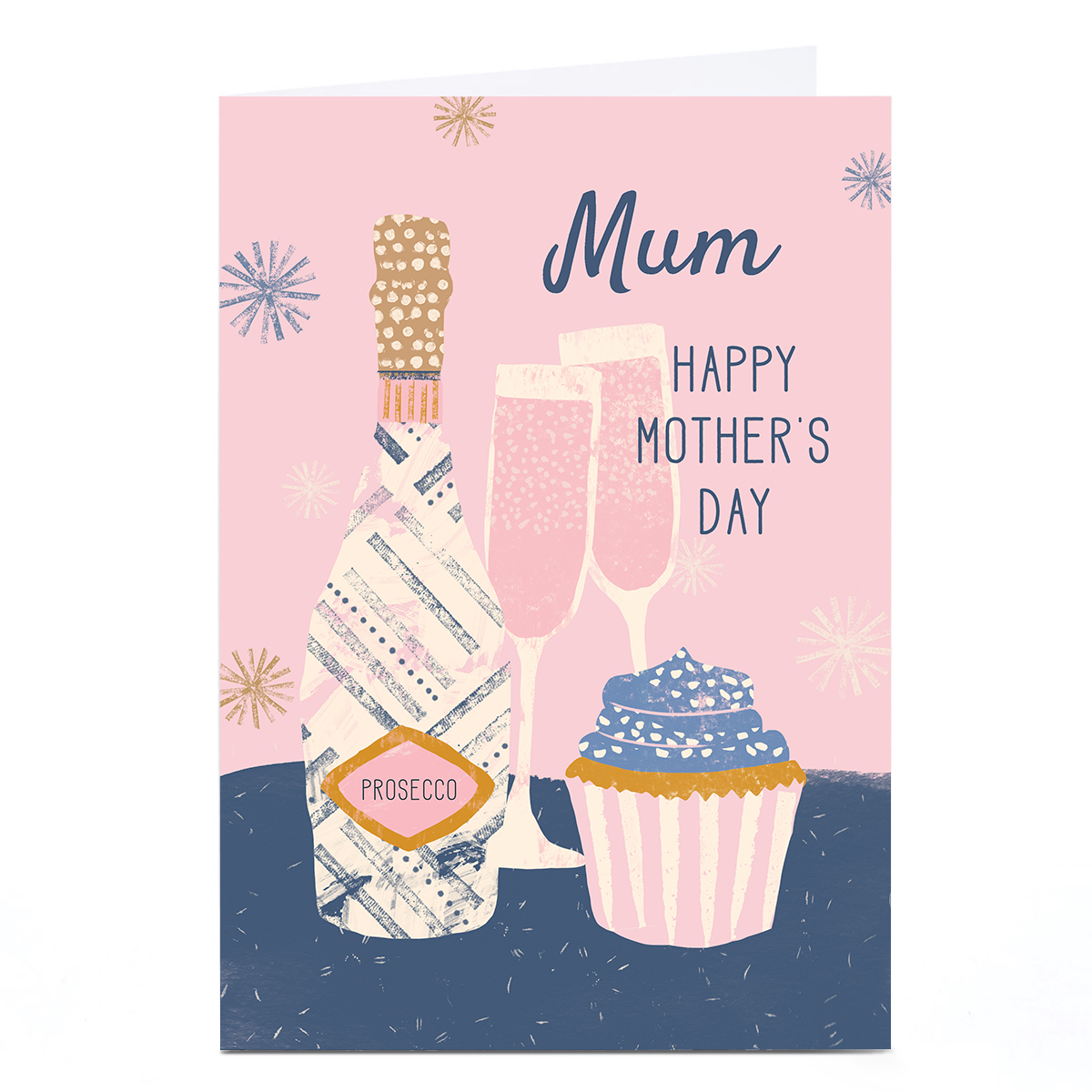 Personaliased Rebecca Prinn Mother's Day Card - Prosecco