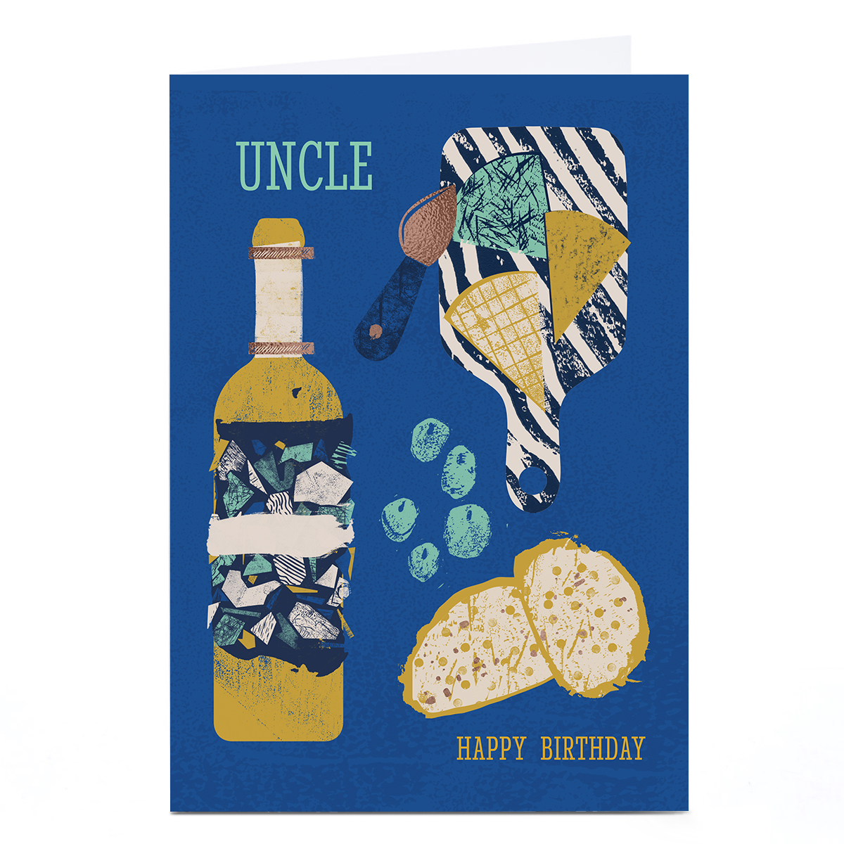 Personalised Rebecca Prinn Birthday Card - Wine & Cheese 