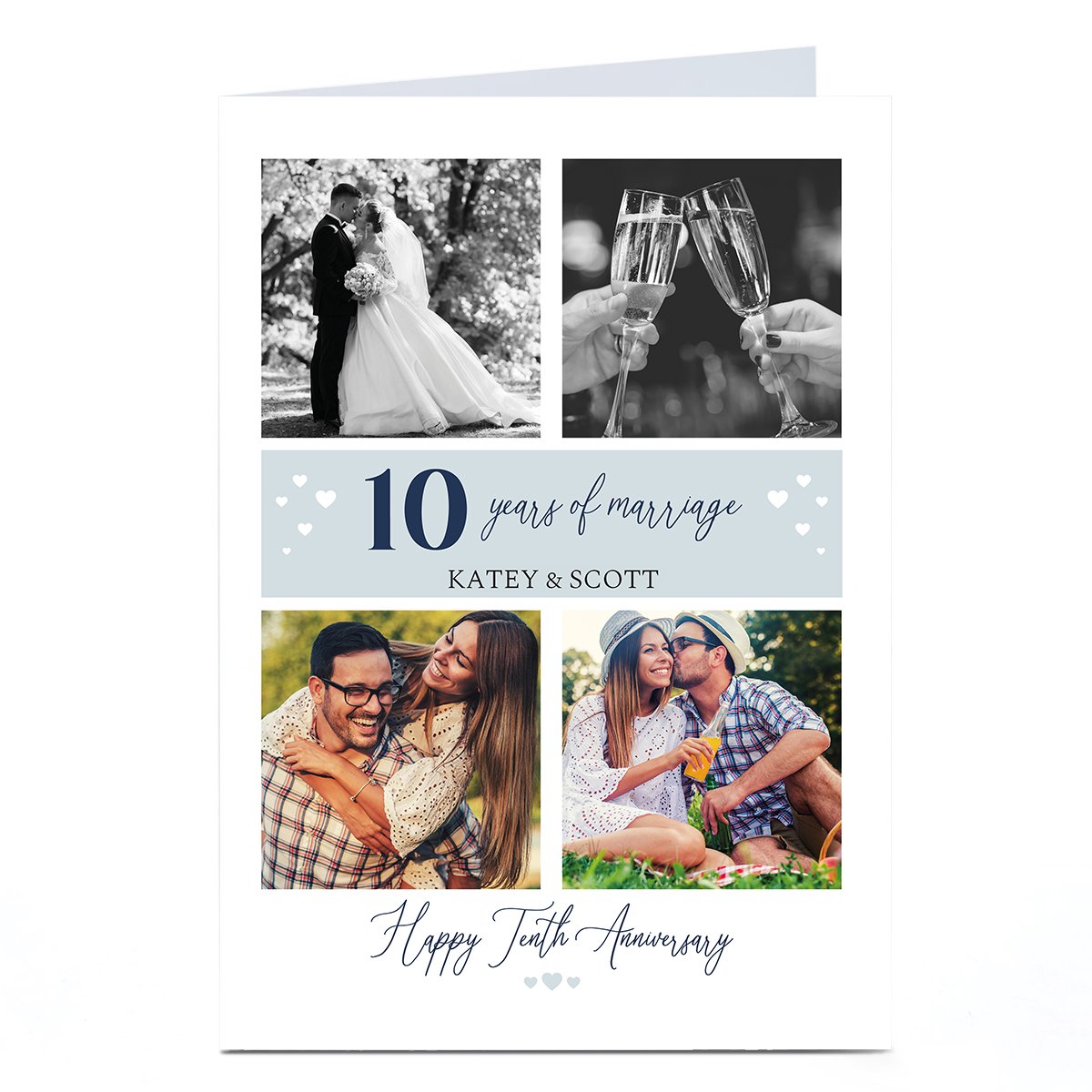 Photo 10th Anniversary Card - 10 Years Of Marriage