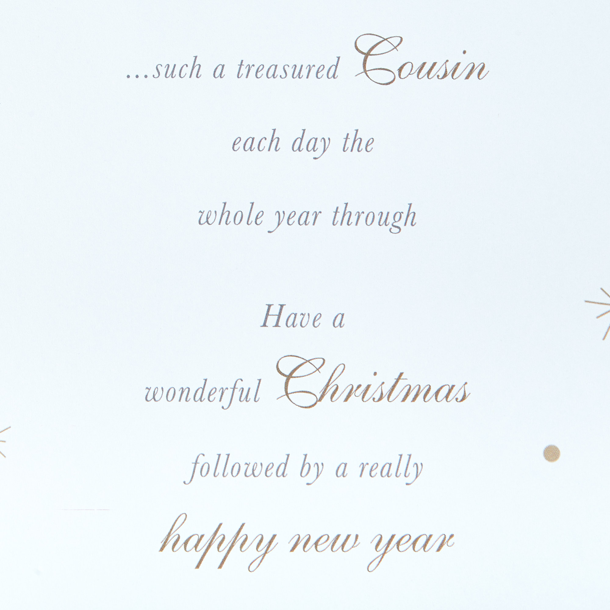 Christmas Card - For A Wonderful Cousin At Christmas