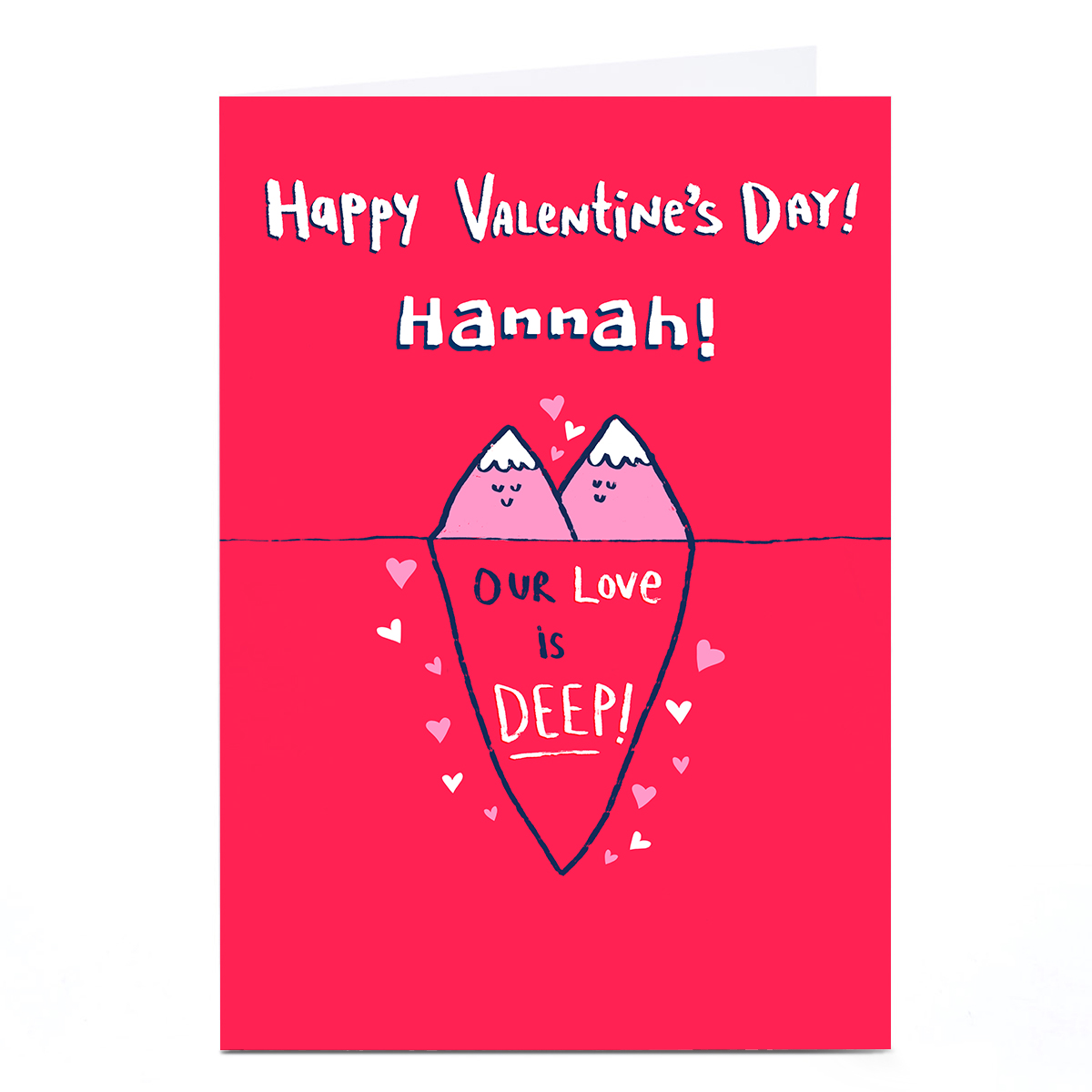Personalised Hew Ma Valentine's Day Card - Our Love Is Deep