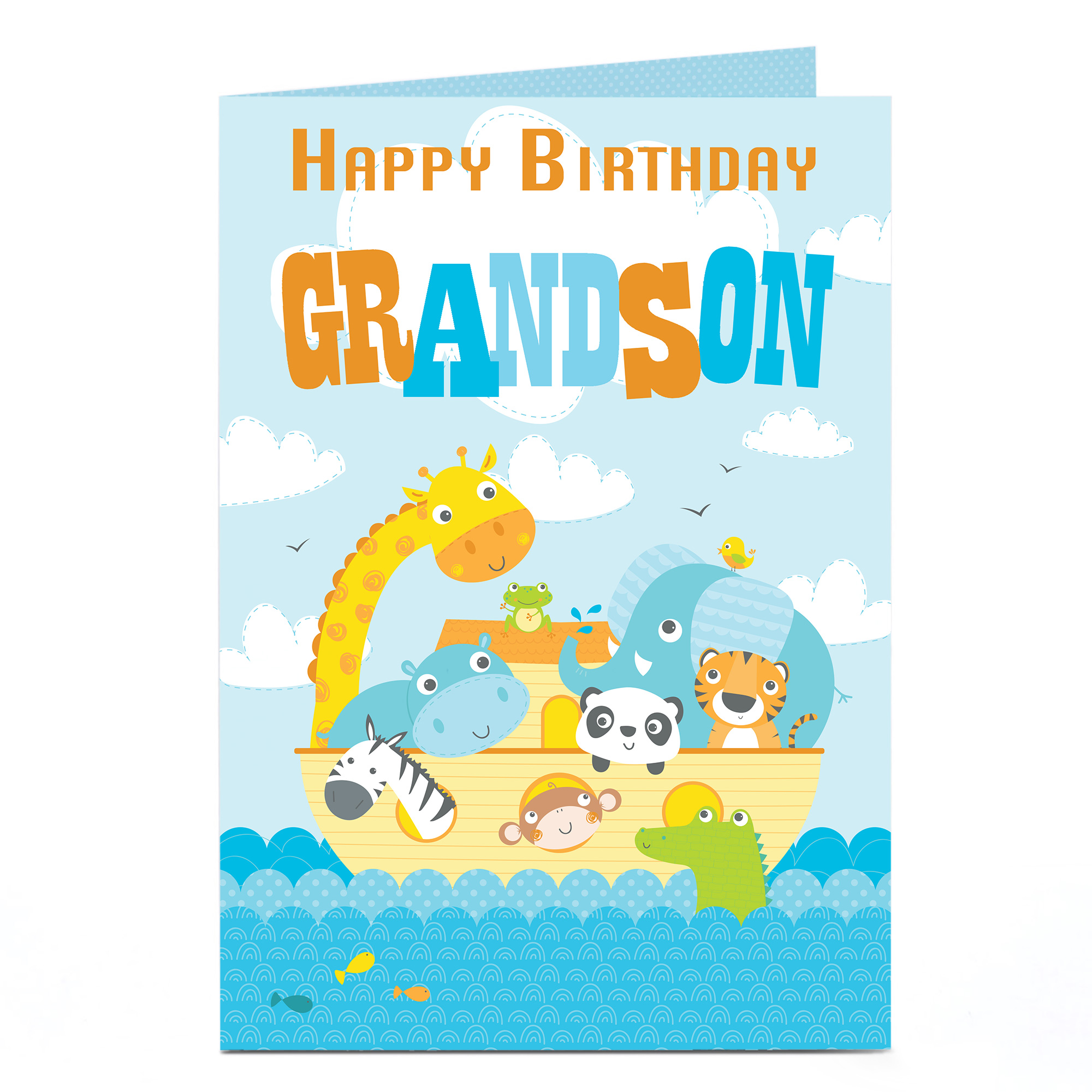 Personalised Birthday Card - Animal Ark [Grandson]