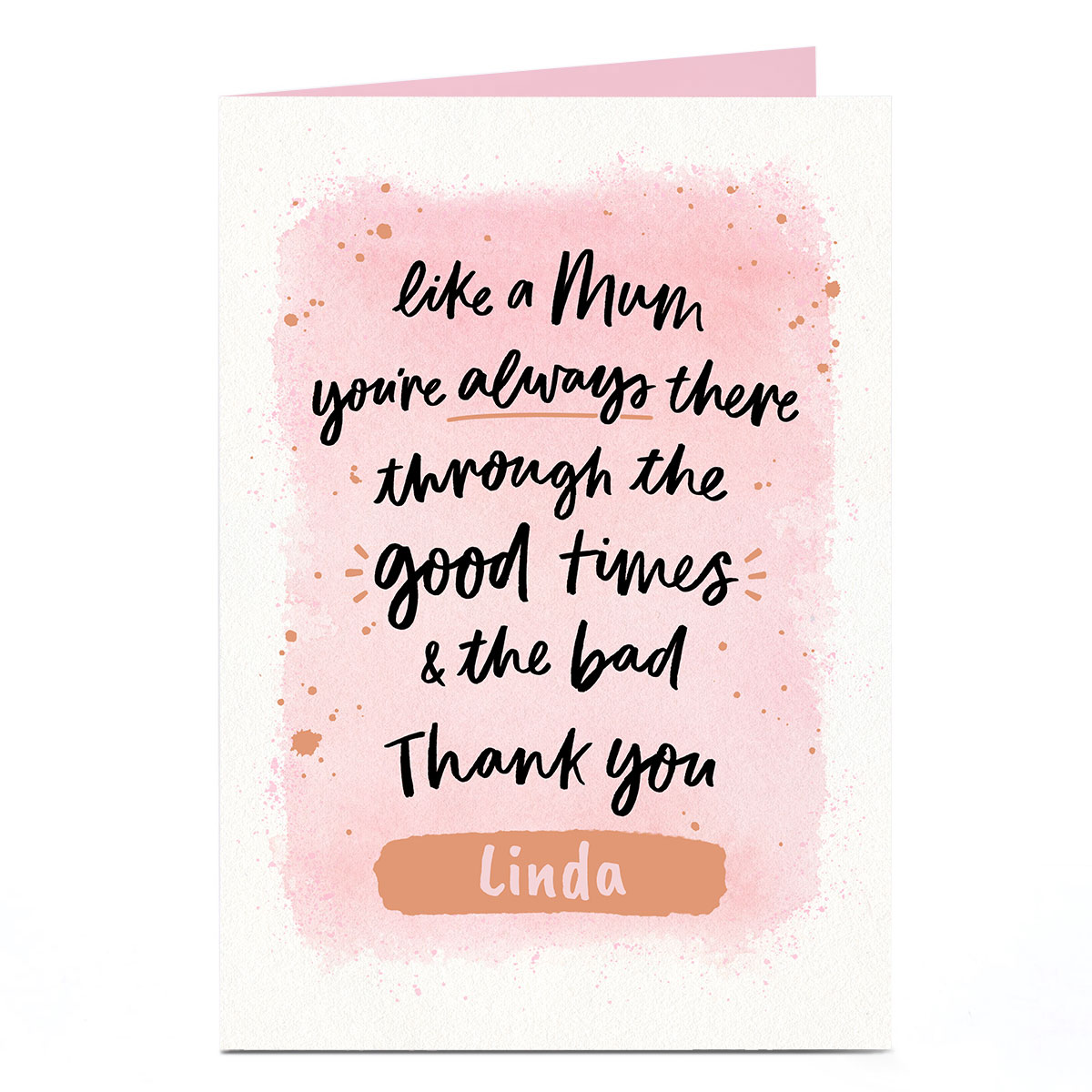 Personalised Mother's Day Card - Like A Mum