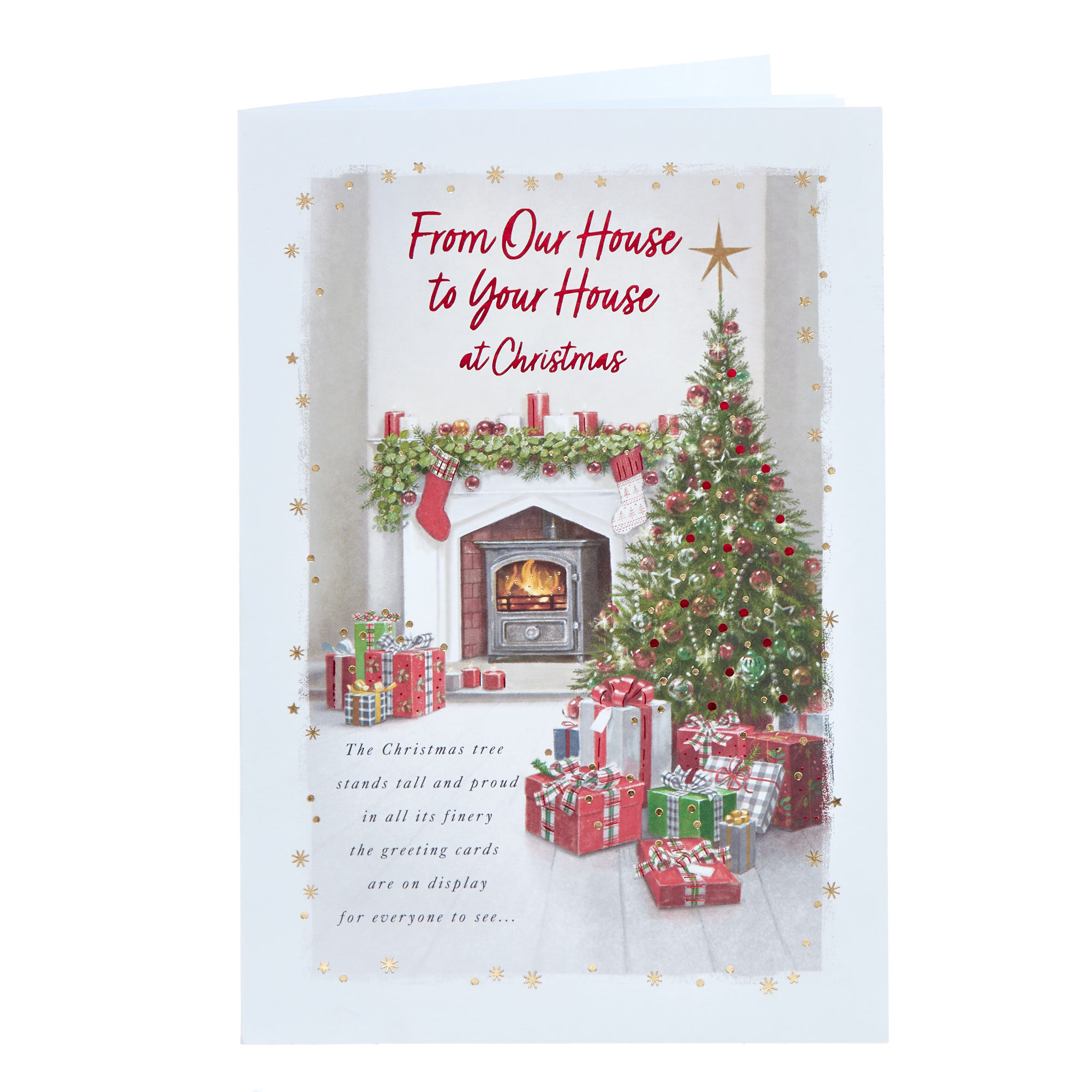 From Our House To Your House Fireplace Christmas Card