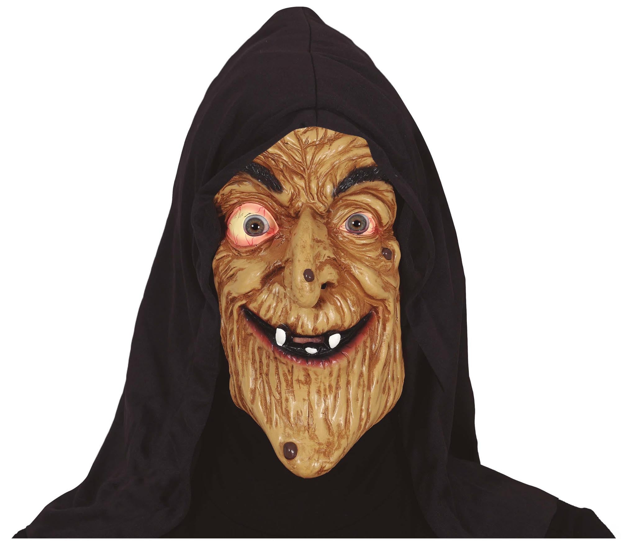 Fancy Dress Hooded Witch Mask 