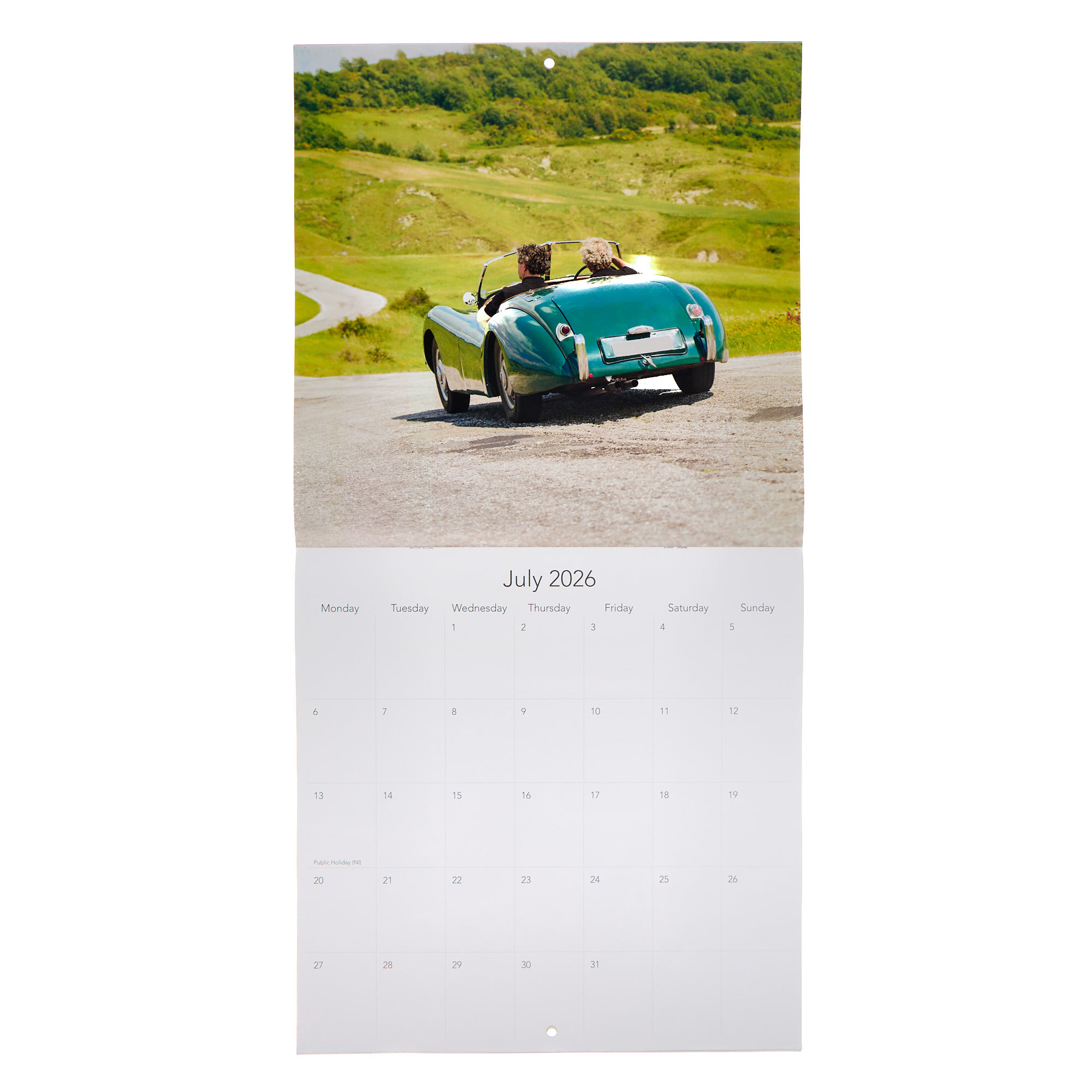 Vintage Cars 2026 Square Wall Calendar