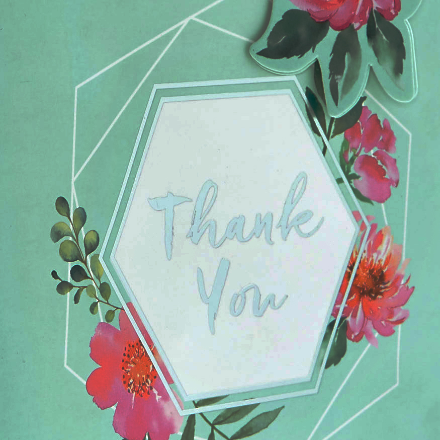 Medium Portrait Gift Bag - Floral Thank You 