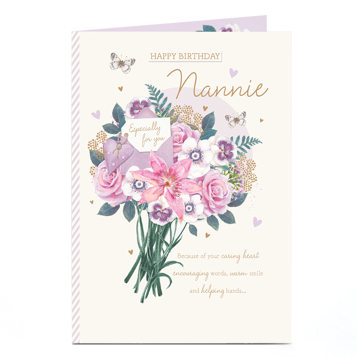 Birthday Card - Beautiful Bouquet Flowers, Nannie