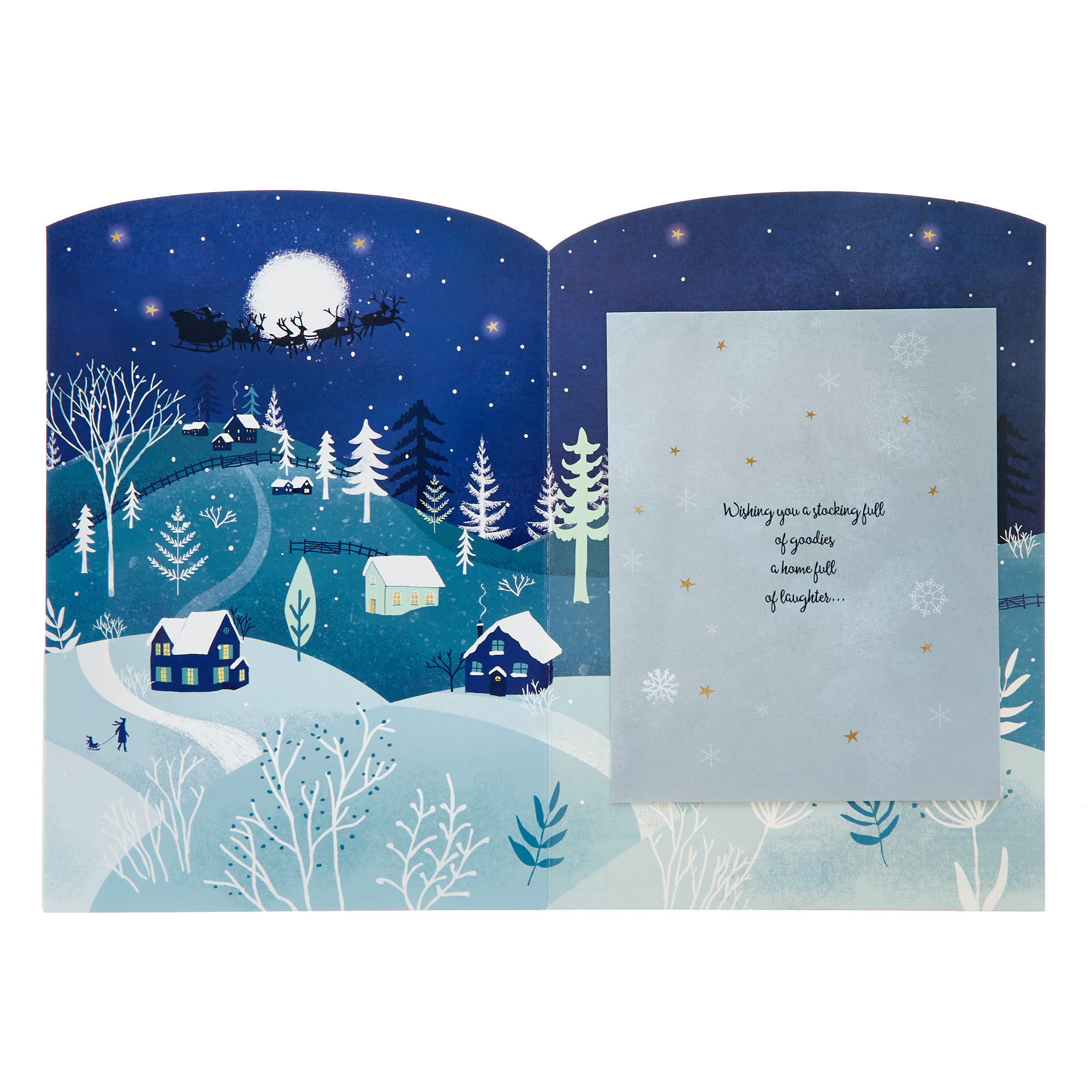 To Both Of You Festive Village Christmas Card