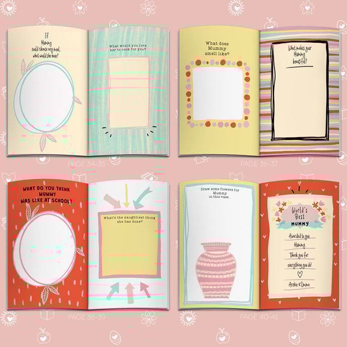 Fill in Your Words for Mummy from the kids A5 Personalised Book