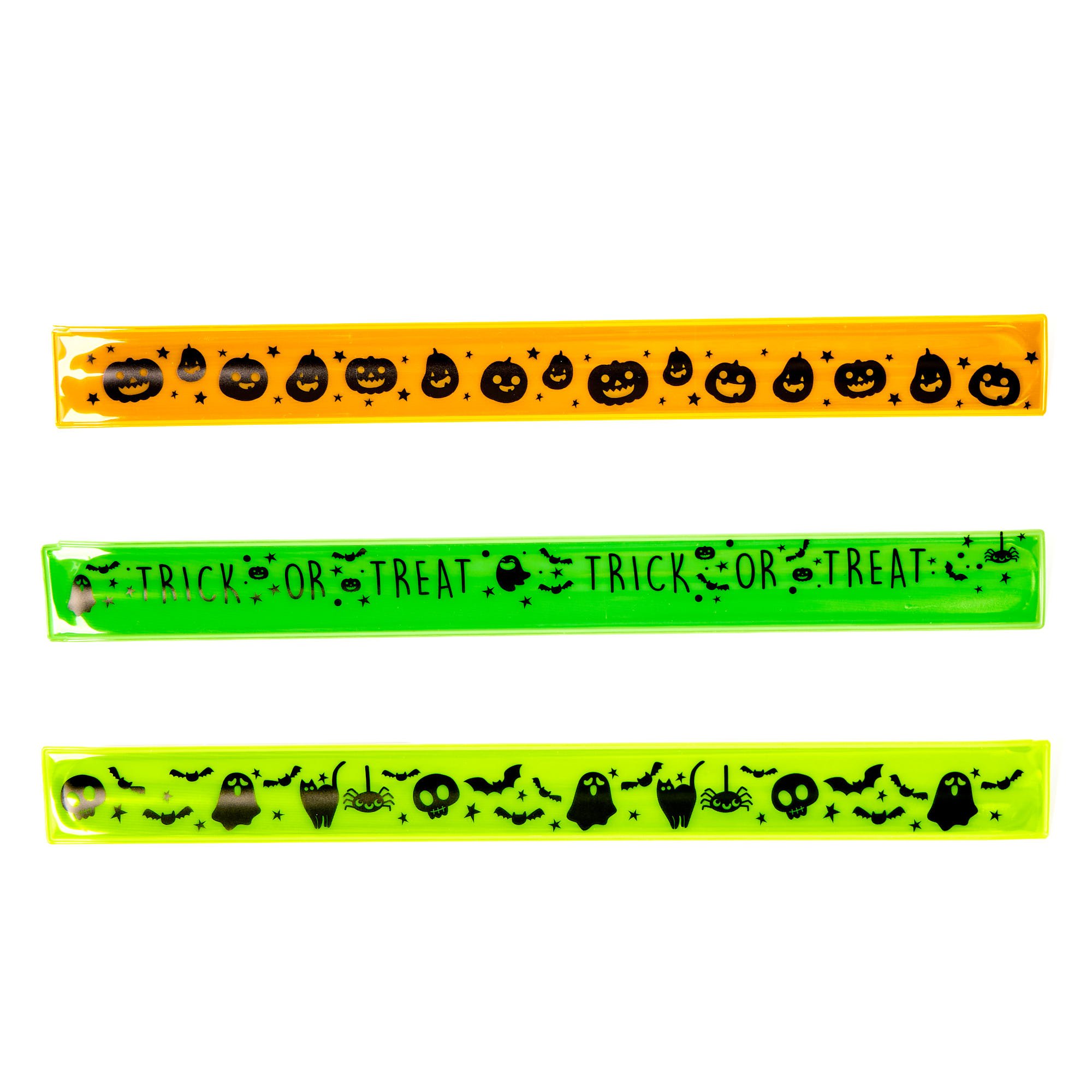 Halloween Reflective Snap Bands - Pack of 3
