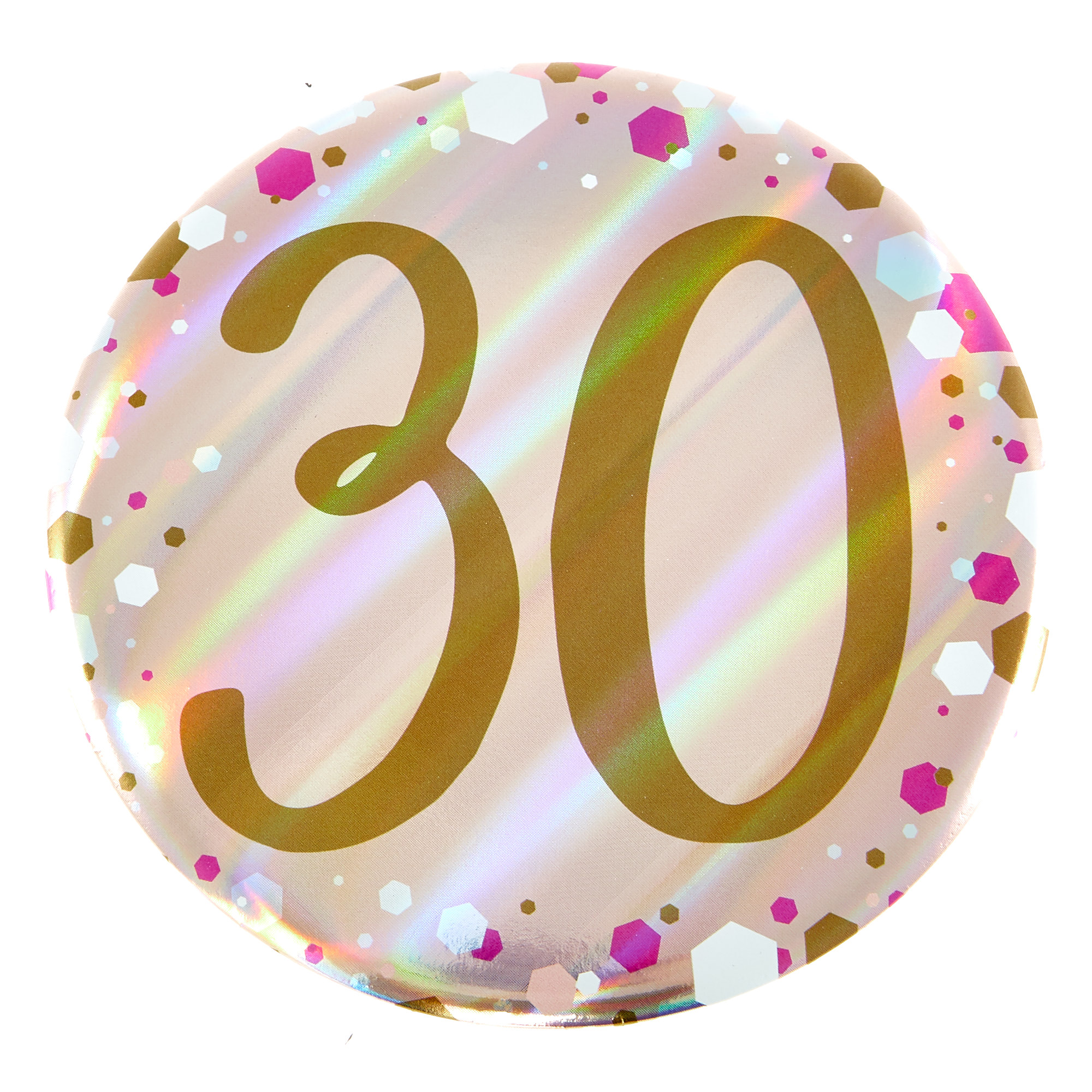 Giant 30th Birthday Badge - Pink