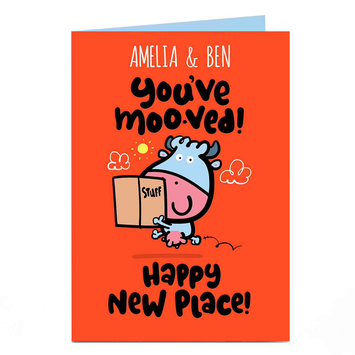 Personalised Fruitloops New Home Card - You've Moo-ved!