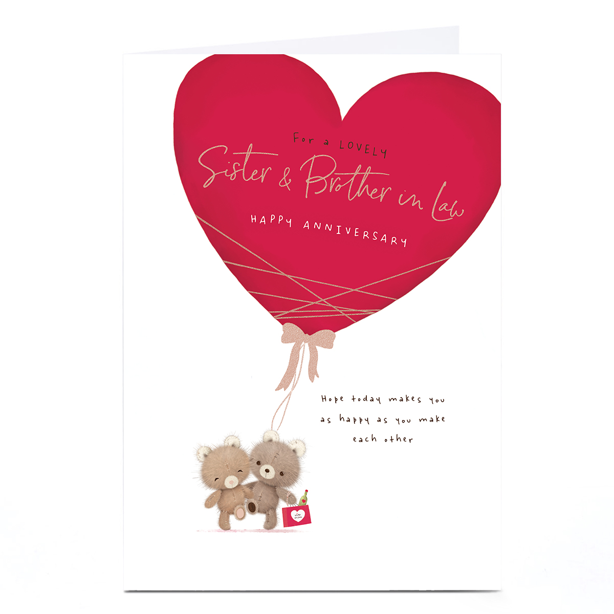 Anniversary Card - As Happy as You Make Each Other, Sister & Brother In Law