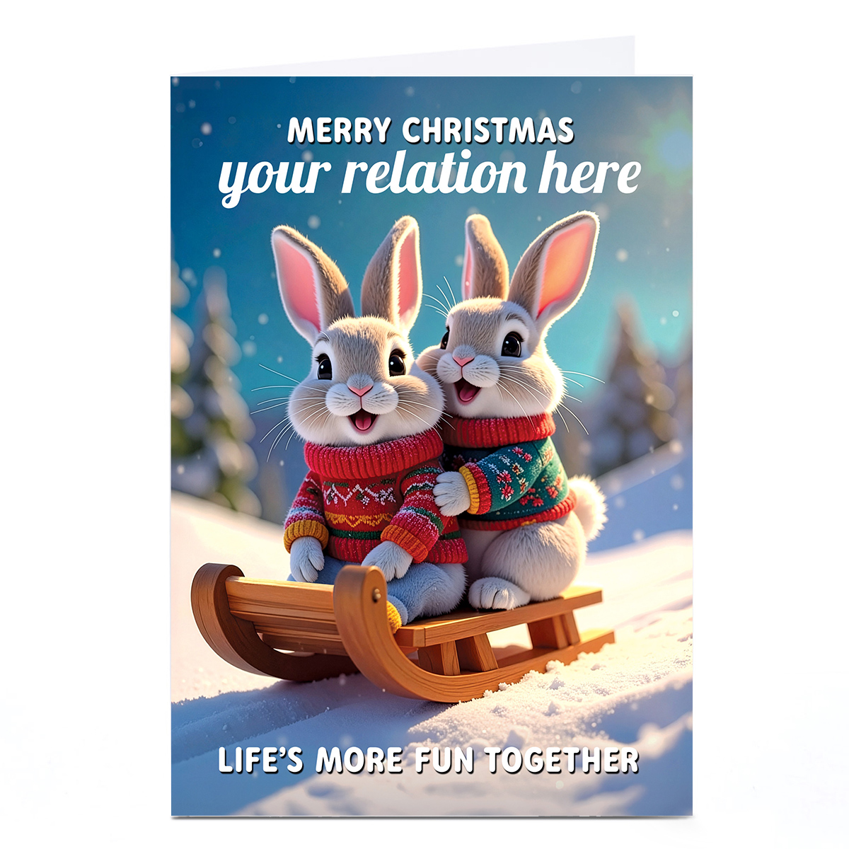 Personalised Zoo-per Duper Christmas Card - Life's More Fun Together
