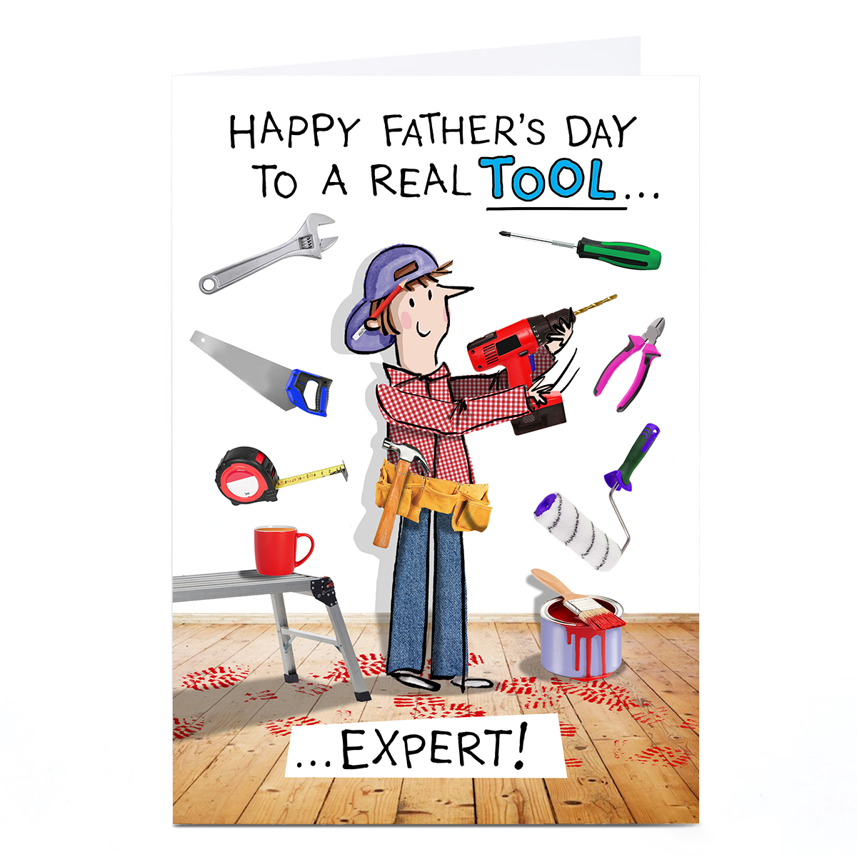 Personalised Emma Proctor Father's Day Card - Tool... Expert!